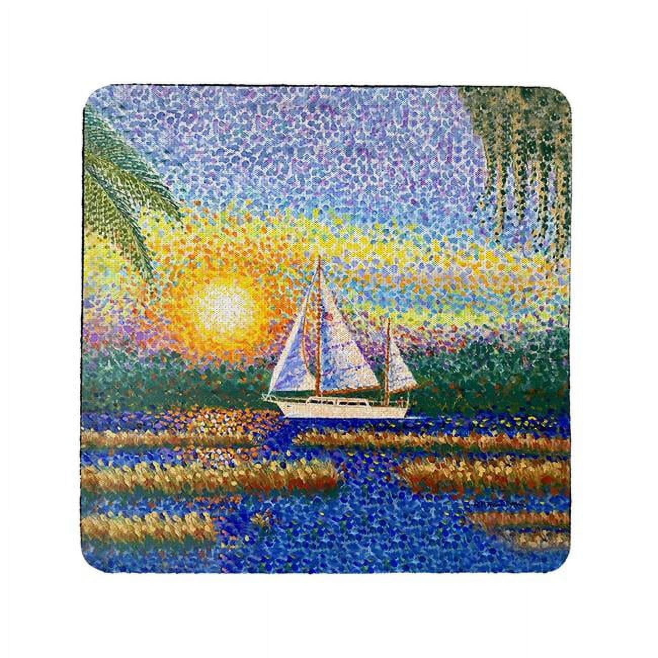 Picture of Betsy Drake CT1404 Marsh Sailing II Coaster - Set of 4