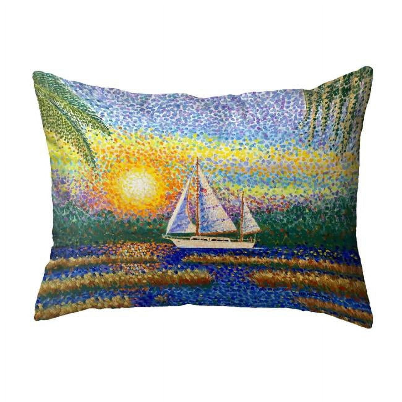 11 x 14 in. Marsh Sailing II Non-Corded Pillow - Small