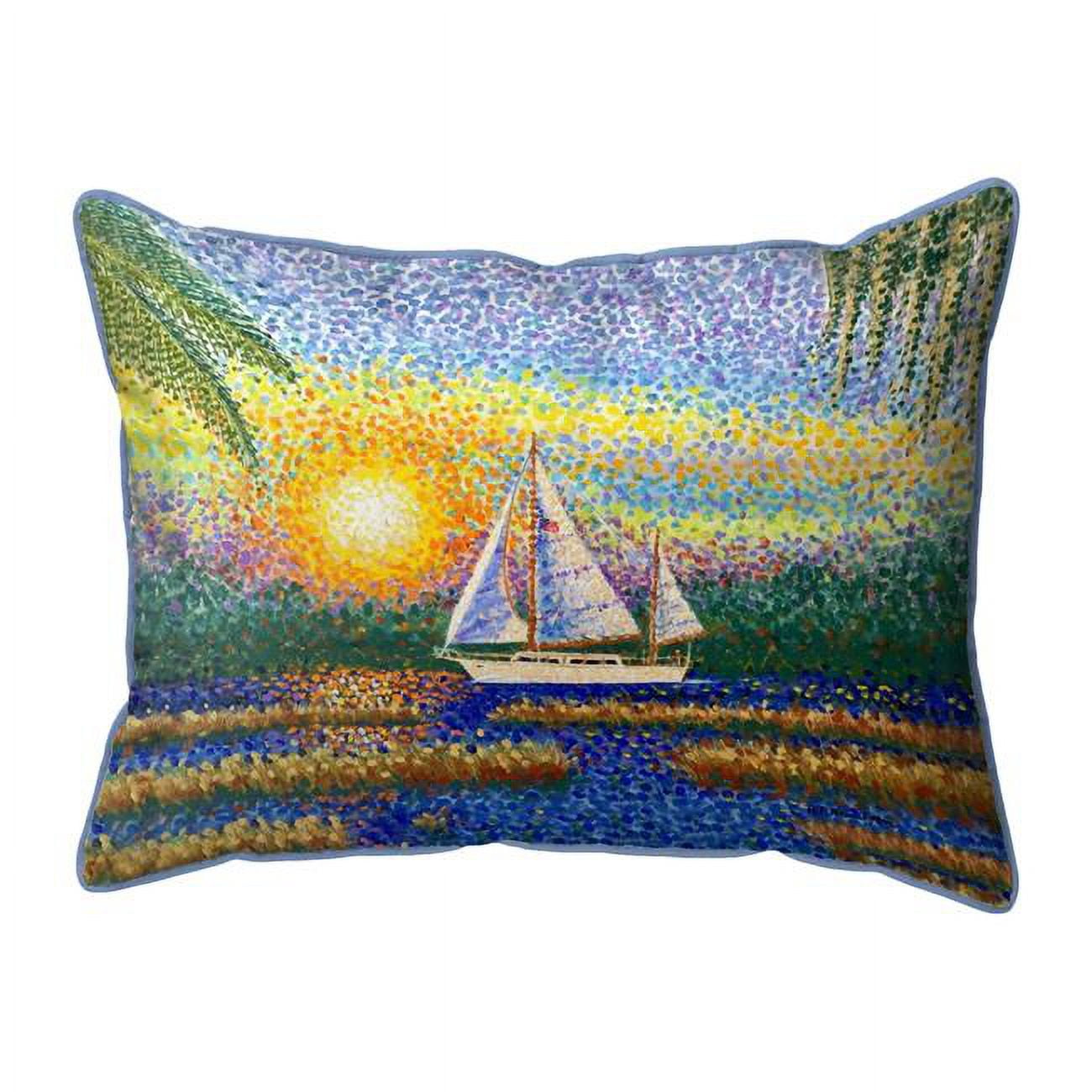 11 x 14 in. Marsh Sailing II Indoor & Outdoor Pillow - Small