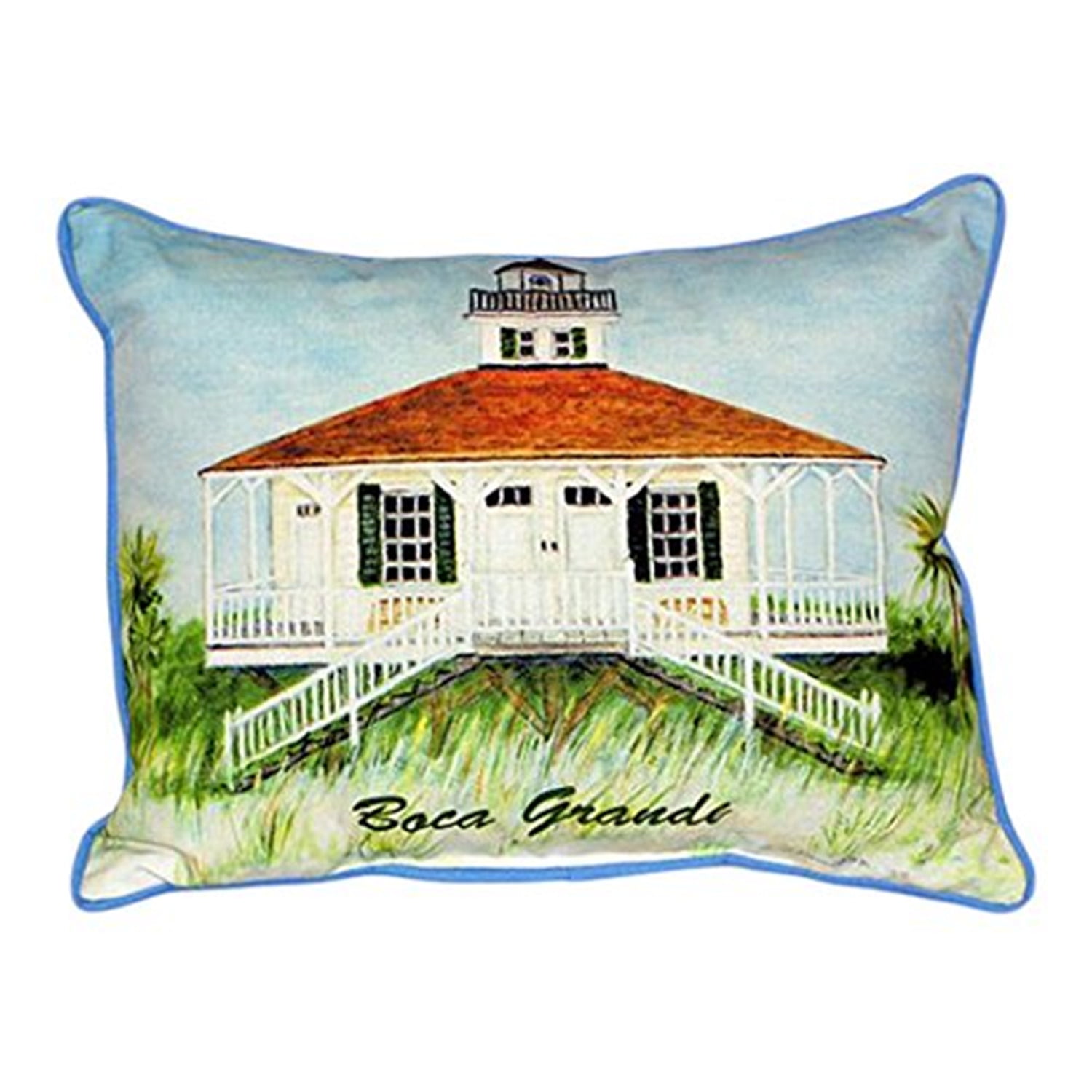 16 x 20 in. Boca Grande Lighthouse Indoor & Outdoor Pillow - Large