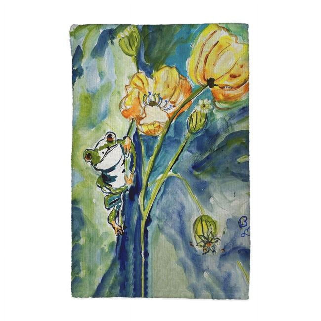 Picture of Betsy Drake KT1340 16 x 25 in. Frog & Flower Kitchen Towel