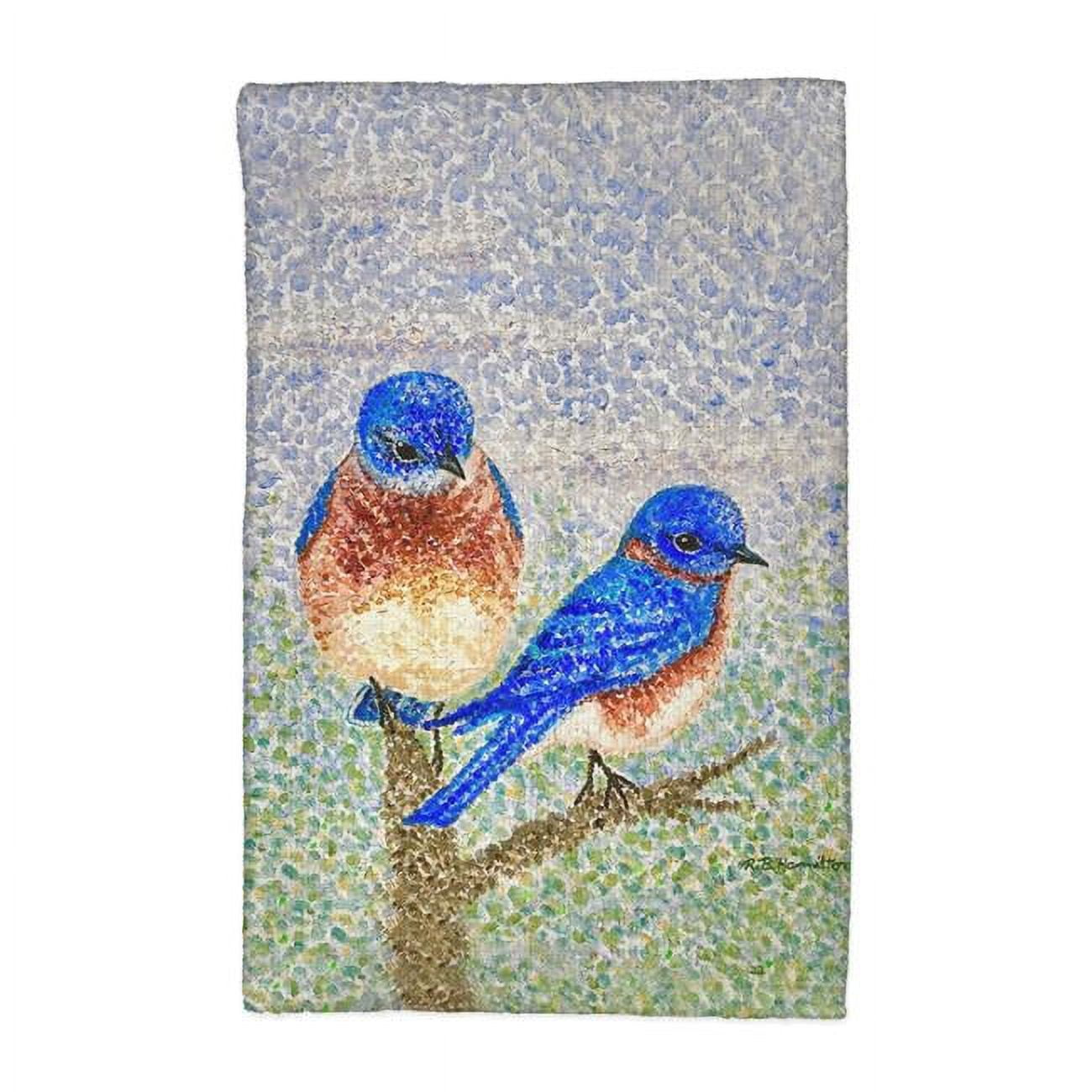 Picture of Betsy Drake KT1345 16 x 25 in. Two Blue Birds Kitchen Towel