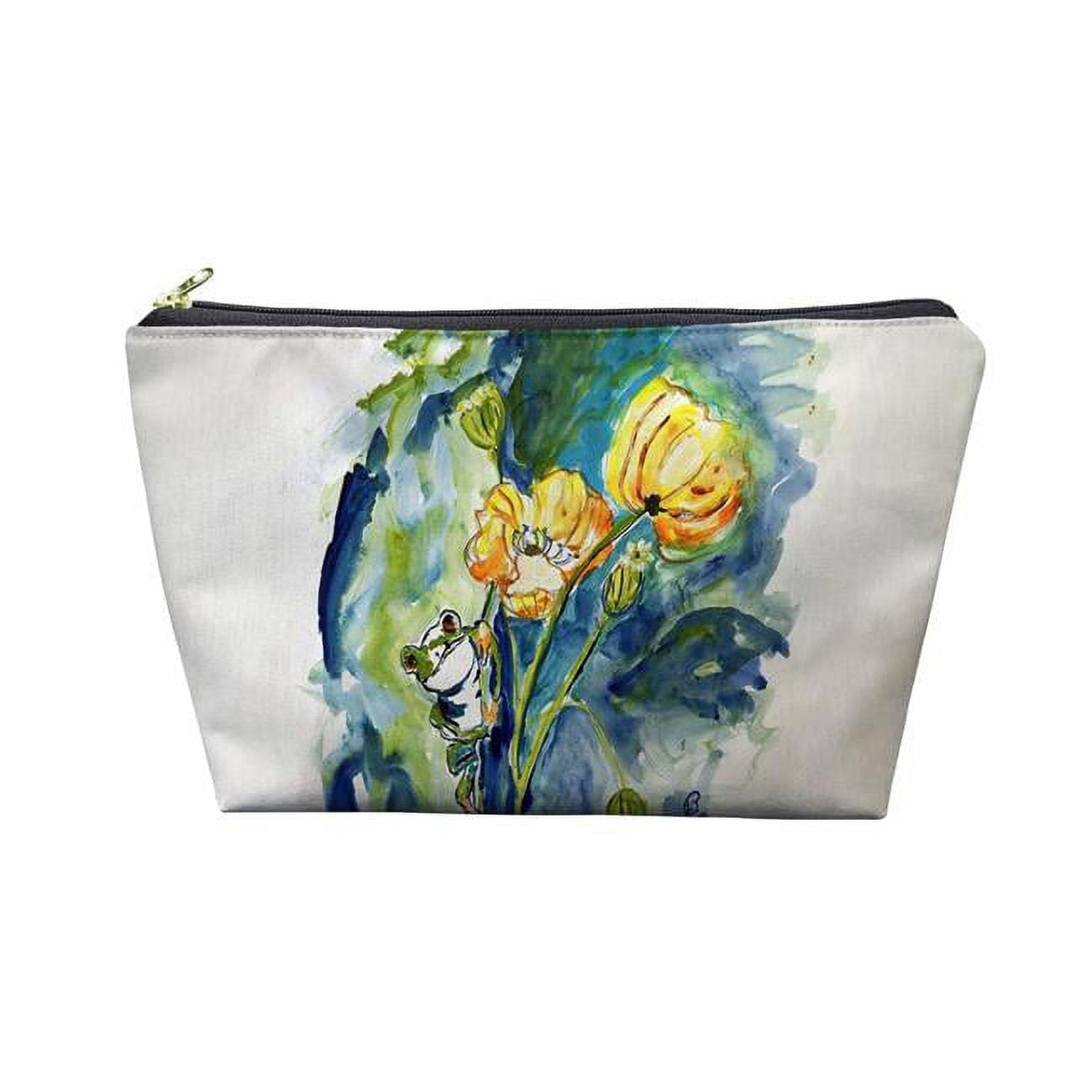 8.5 x 6 in. Frog & Flower Pouch