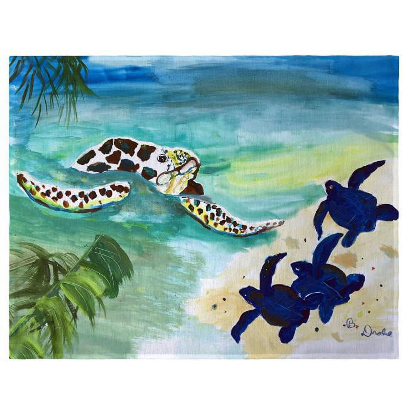 Picture of Betsy Drake PM1191 14 x 18 in. Sea Turtle & Babies Place Mat - Set of 4
