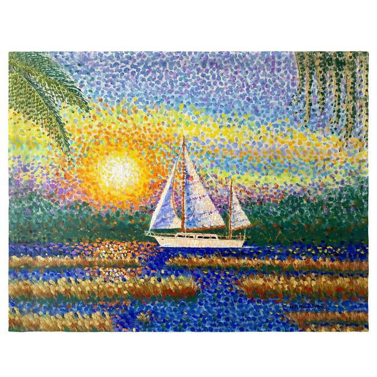 Picture of Betsy Drake PM1404 14 x 18 in. Marsh Sailing II Place Mat - Set of 4