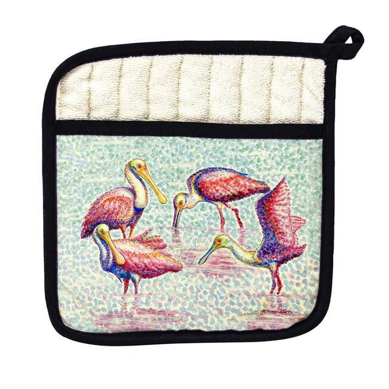 Picture of Betsy Drake PT1381 Spoonbill Group Pot Holder