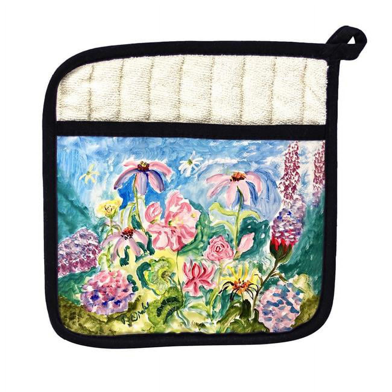 Picture of Betsy Drake PT1392 Pink Garden II Pot Holder