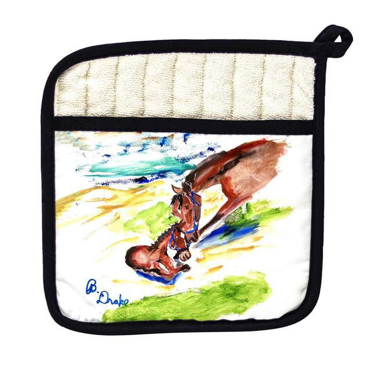 Picture of Betsy Drake PT1393 Mothering Horse Pot Holder