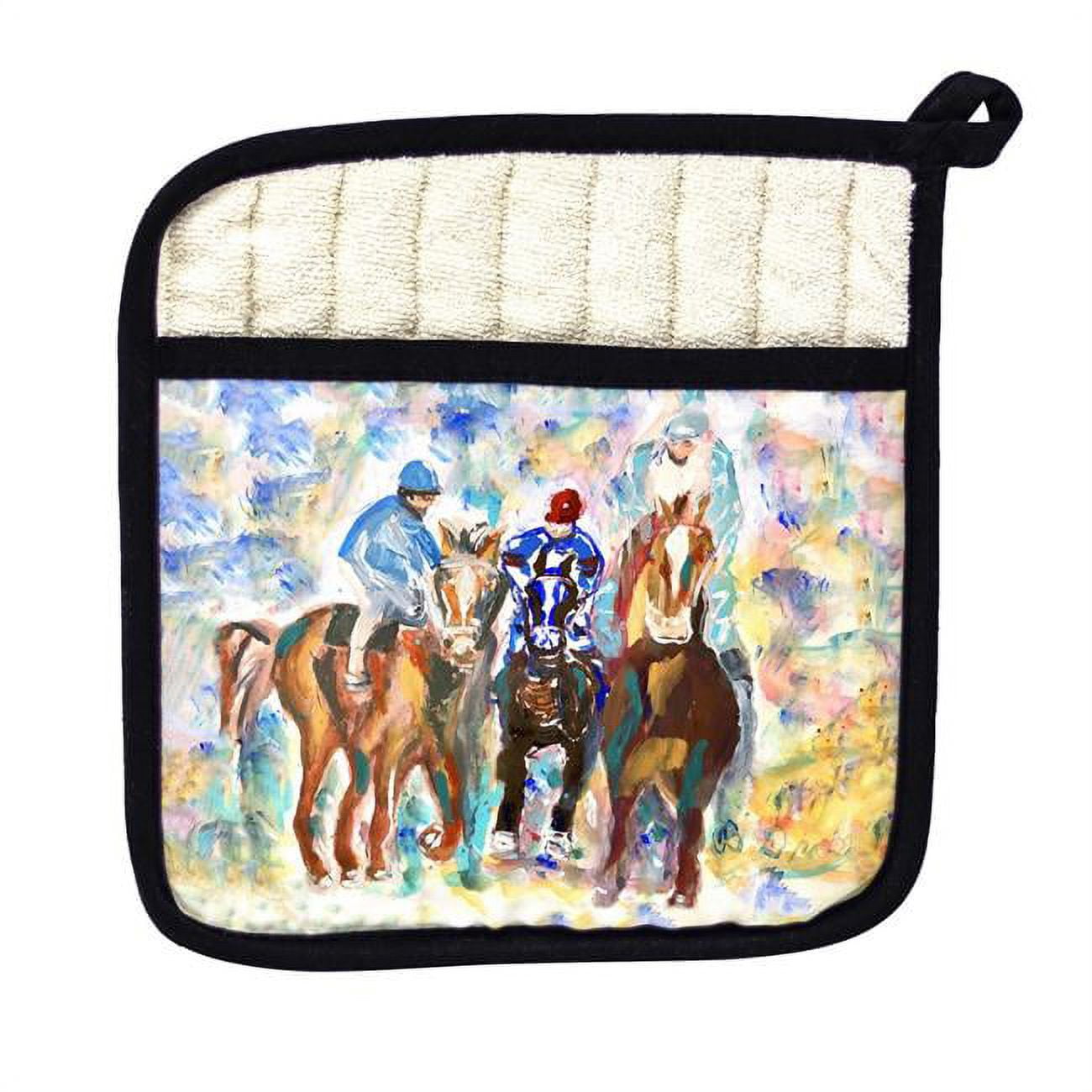 Picture of Betsy Drake PT1395 Three Racing II Pot Holder