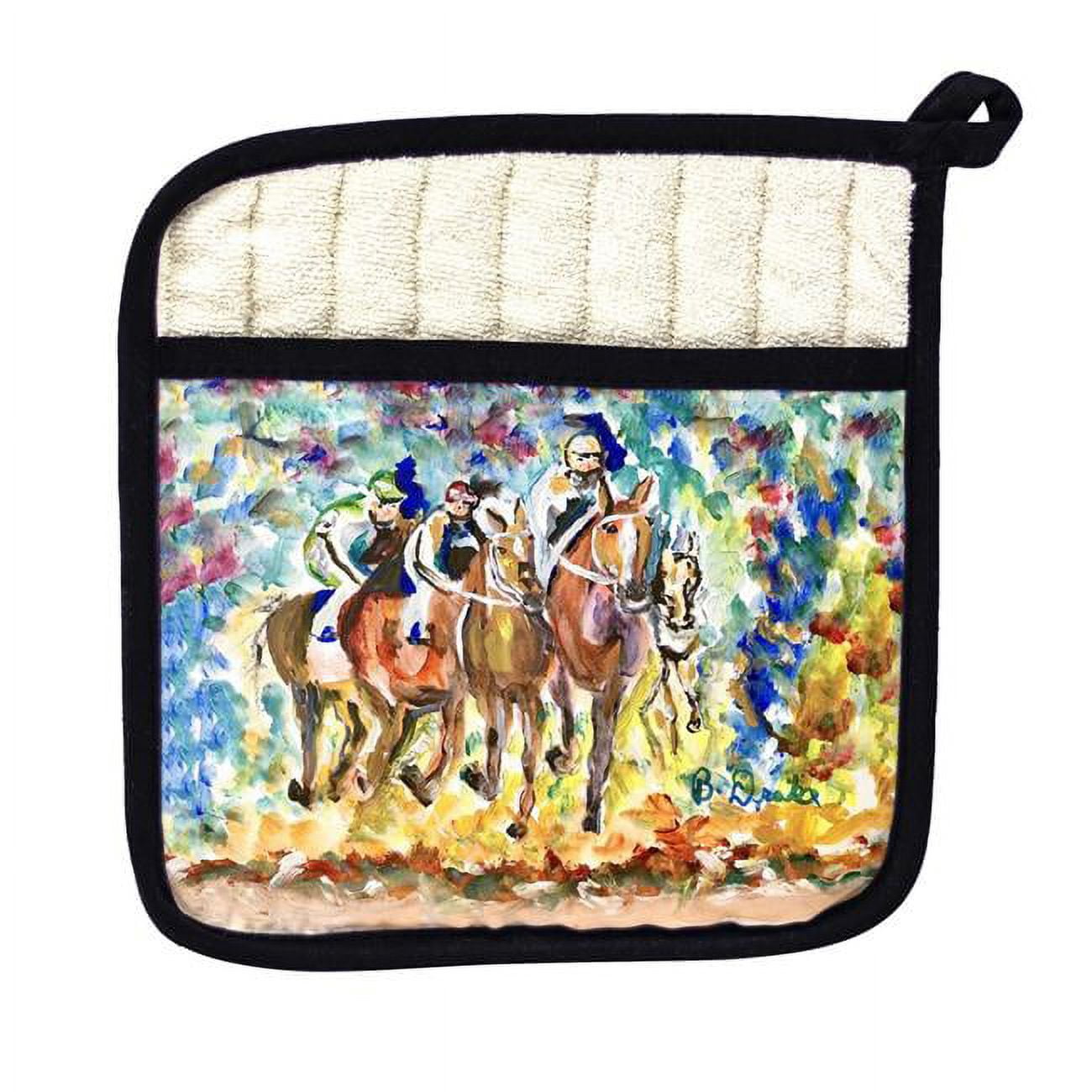Picture of Betsy Drake PT1396 Four Racing II Pot Holder