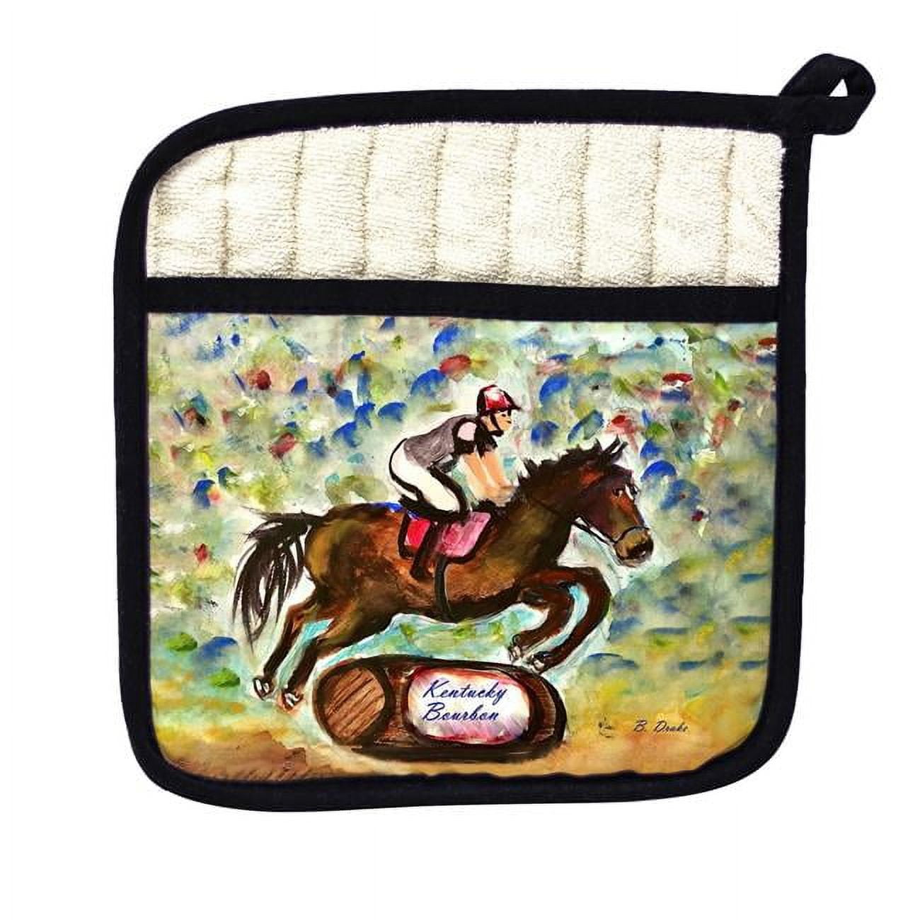 Picture of Betsy Drake PT1410 Kentucky Bourbon Horse Pot Holder