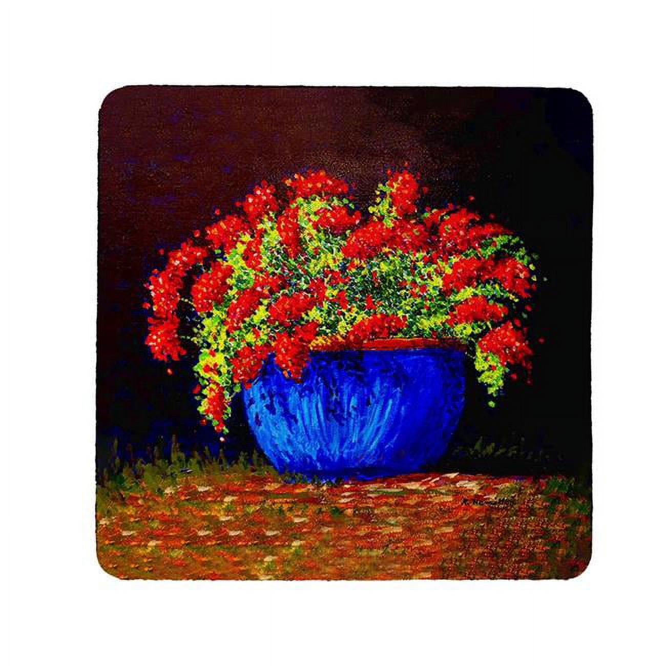 Picture of Betsy Drake CT1414 Potted Geraniums Coaster - Set of 4