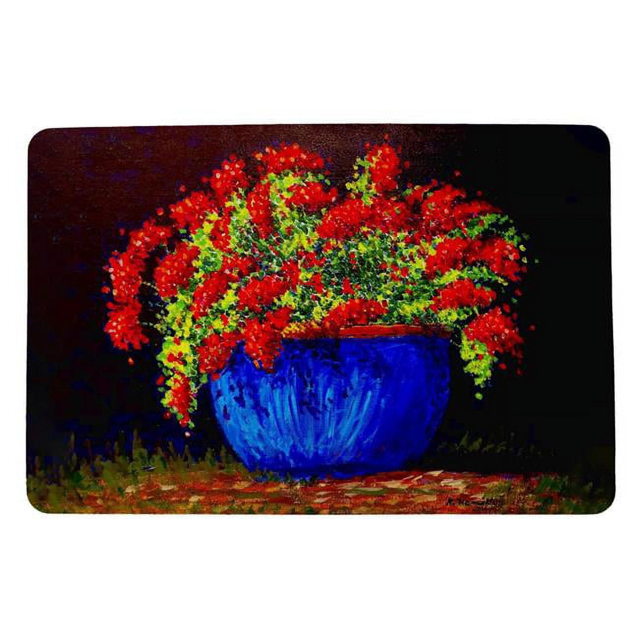 18 x 26 in. Potted Geraniums Door Mat