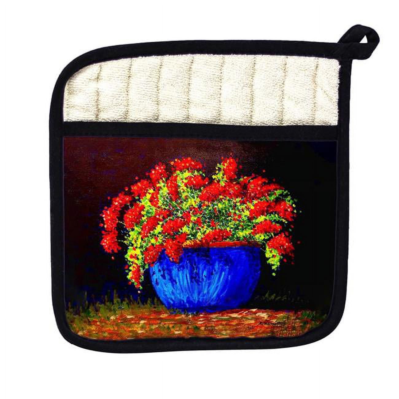 Picture of Betsy Drake PT1414 Potted Geraniums Pot Holder