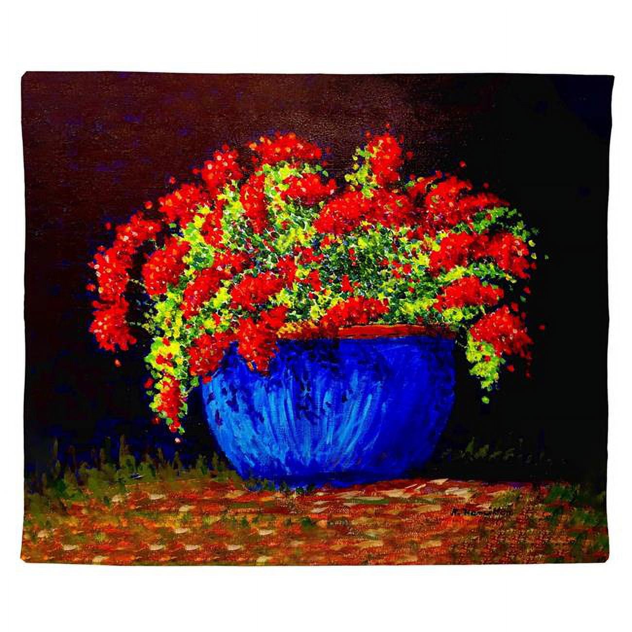 24 x 30 in. Potted Geraniums Outdoor Wall Hanging