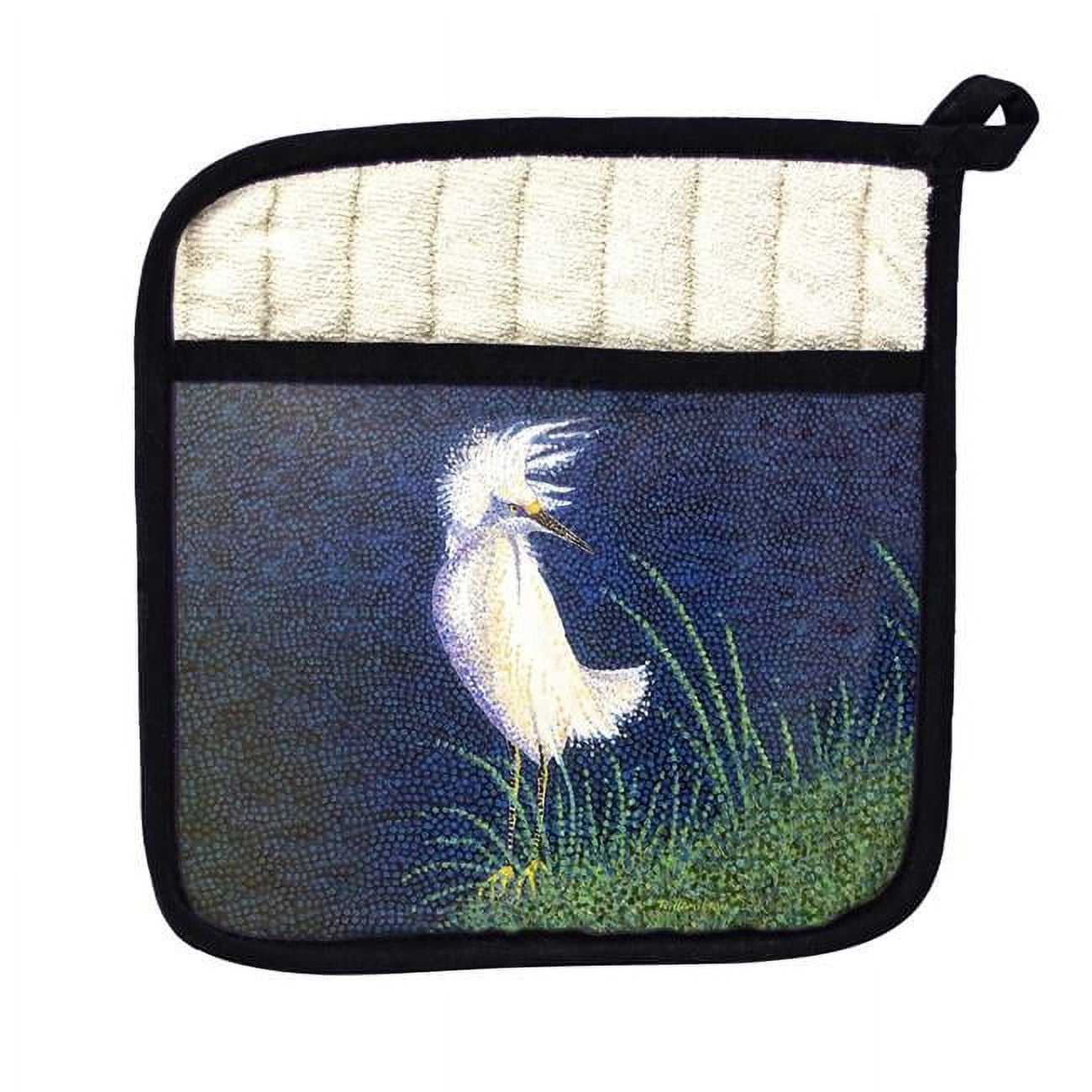 Picture of Betsy Drake PT1415 Windy Egret Pot Holder