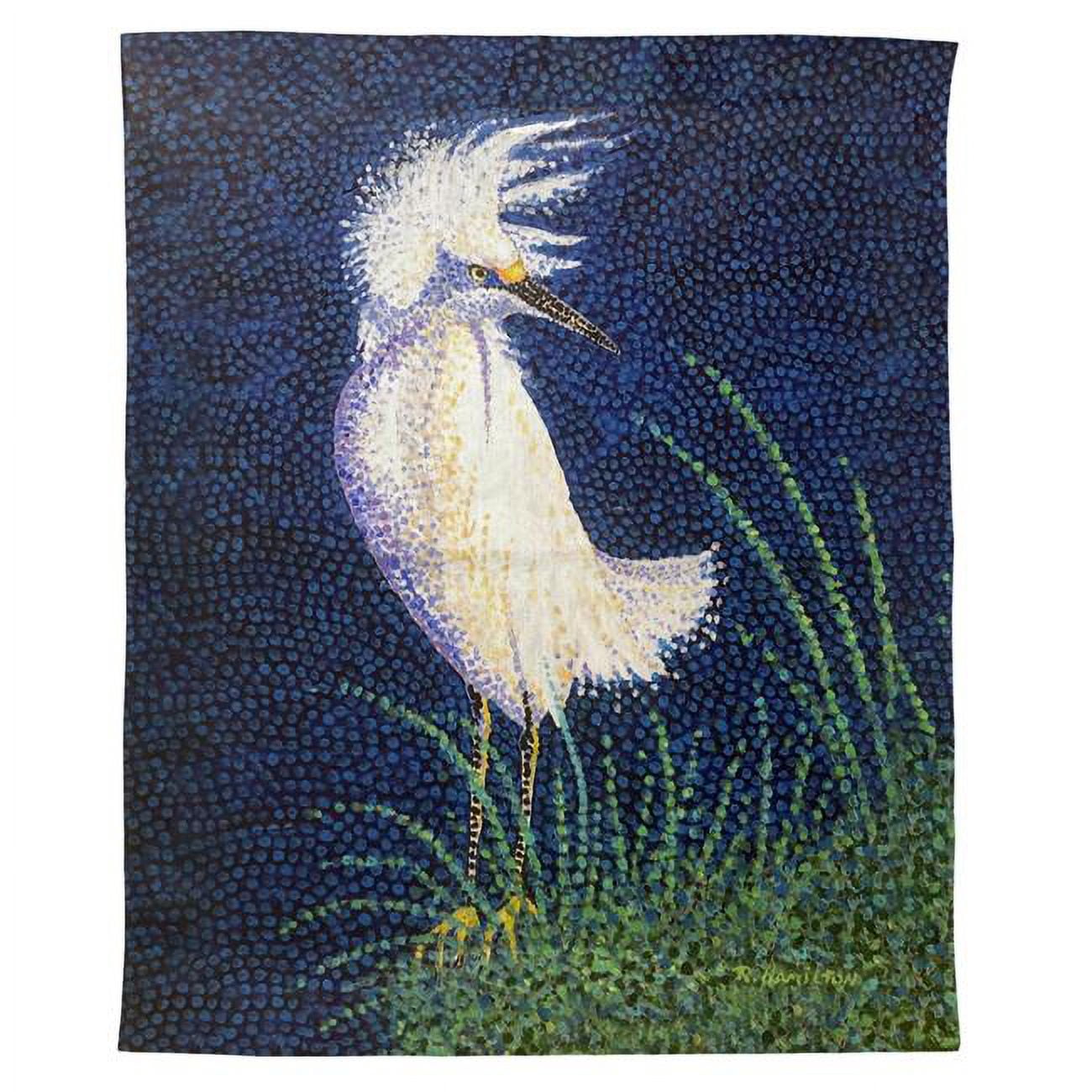 24 x 30 in. Windy Egret Outdoor Wall Hanging