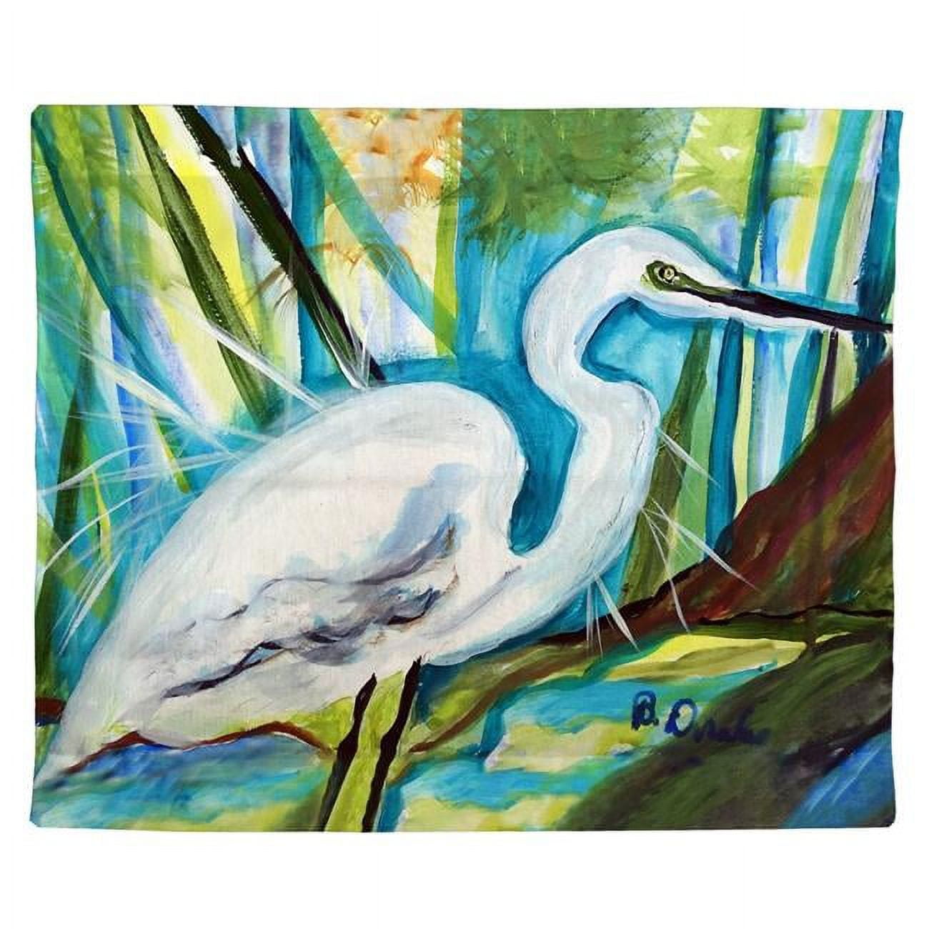24 x 30 in. Betsys Great Egret Outdoor Wall Hanging