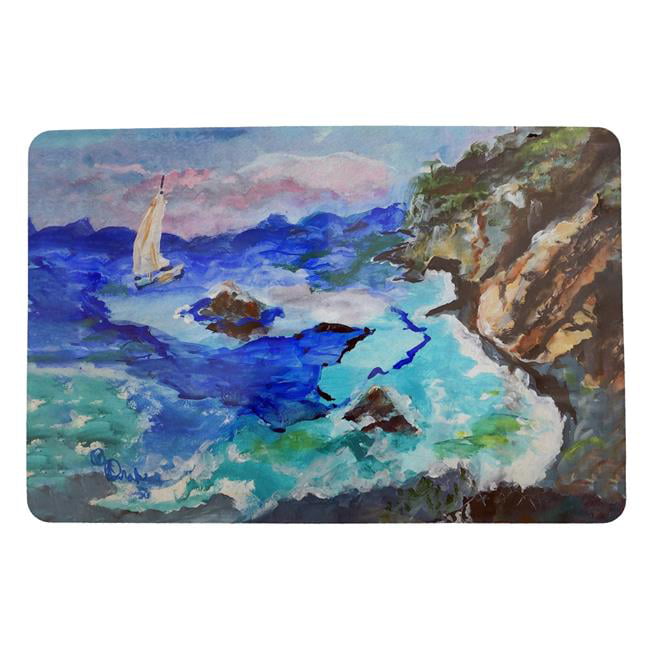 18 x 26 in. Sailing the Cliffs Door Mat