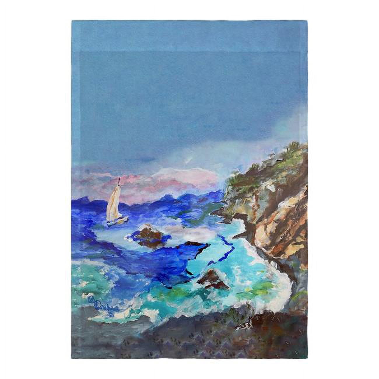 12.5 x 18 in. Sailing the Cliffs Flag