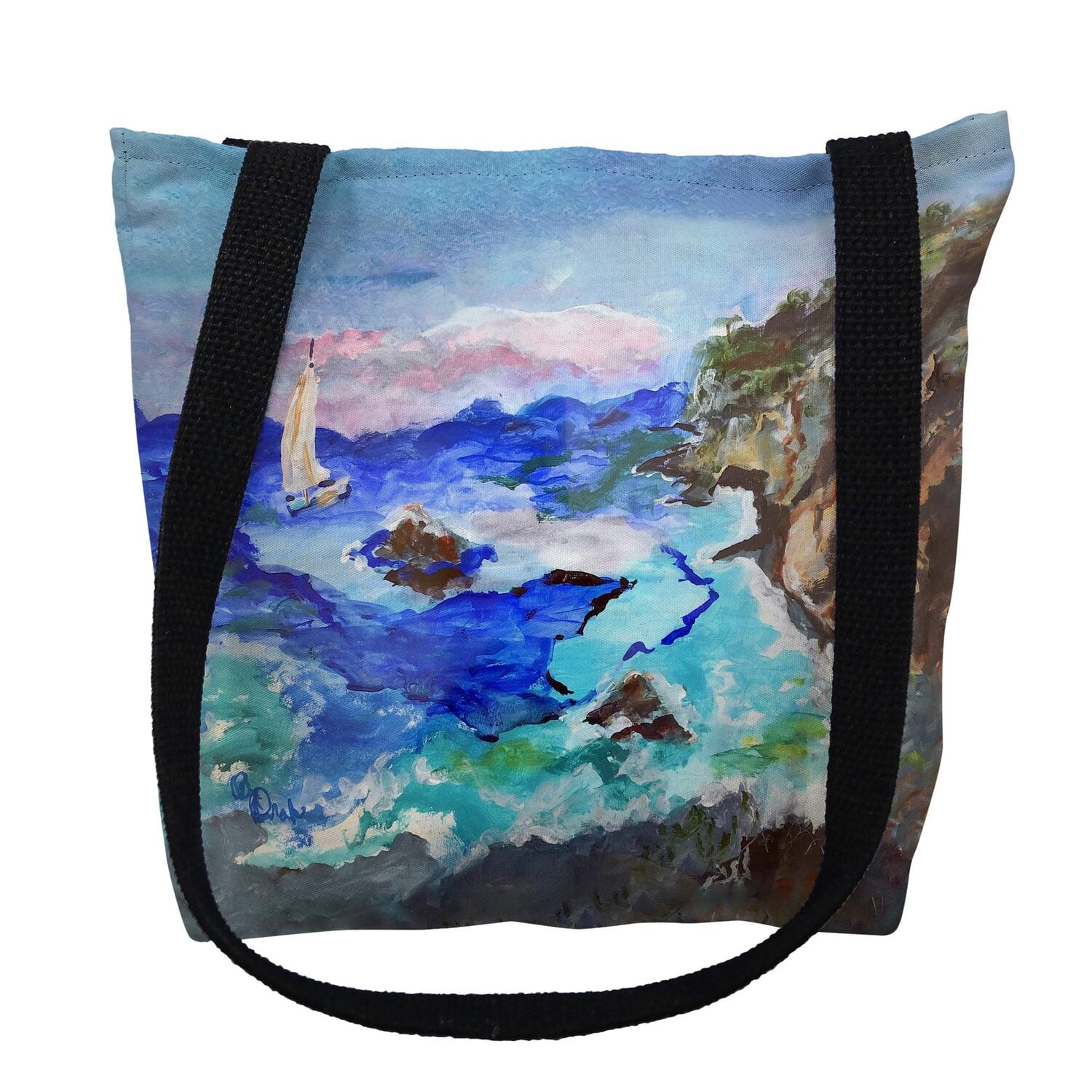 13 x 13 in. Sailing the Cliffs Tote Bag - Small