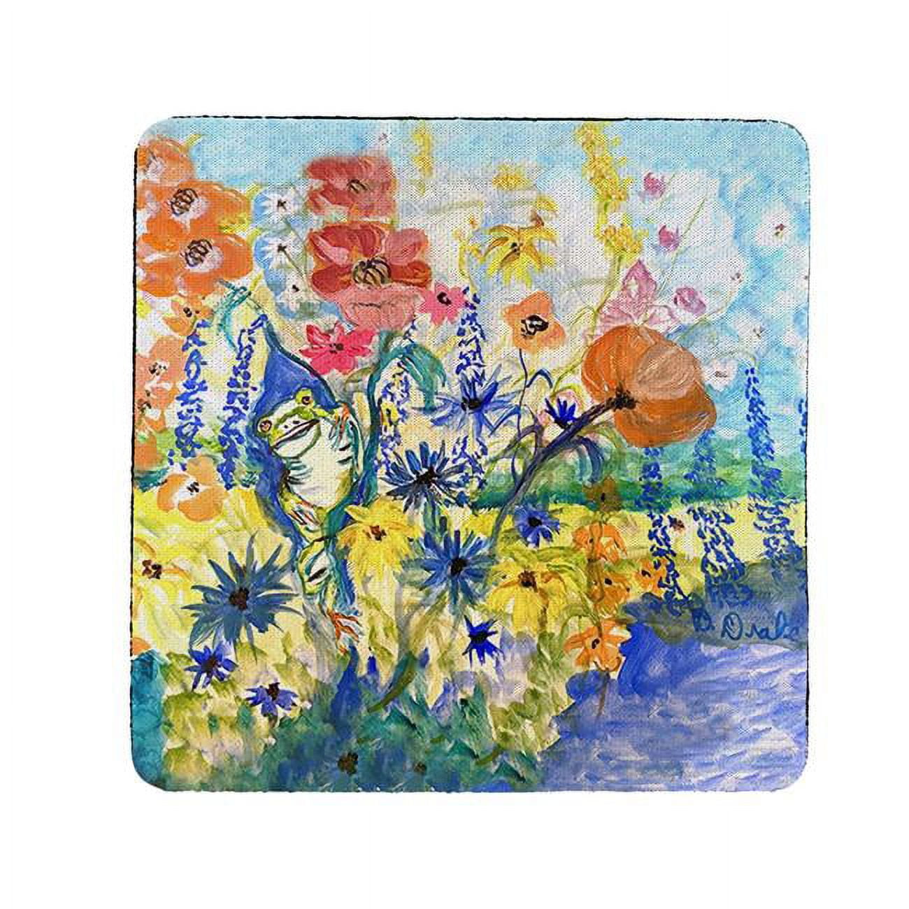Picture of Betsy Drake CT1418 Frog & Garden Coaster - Set of 4