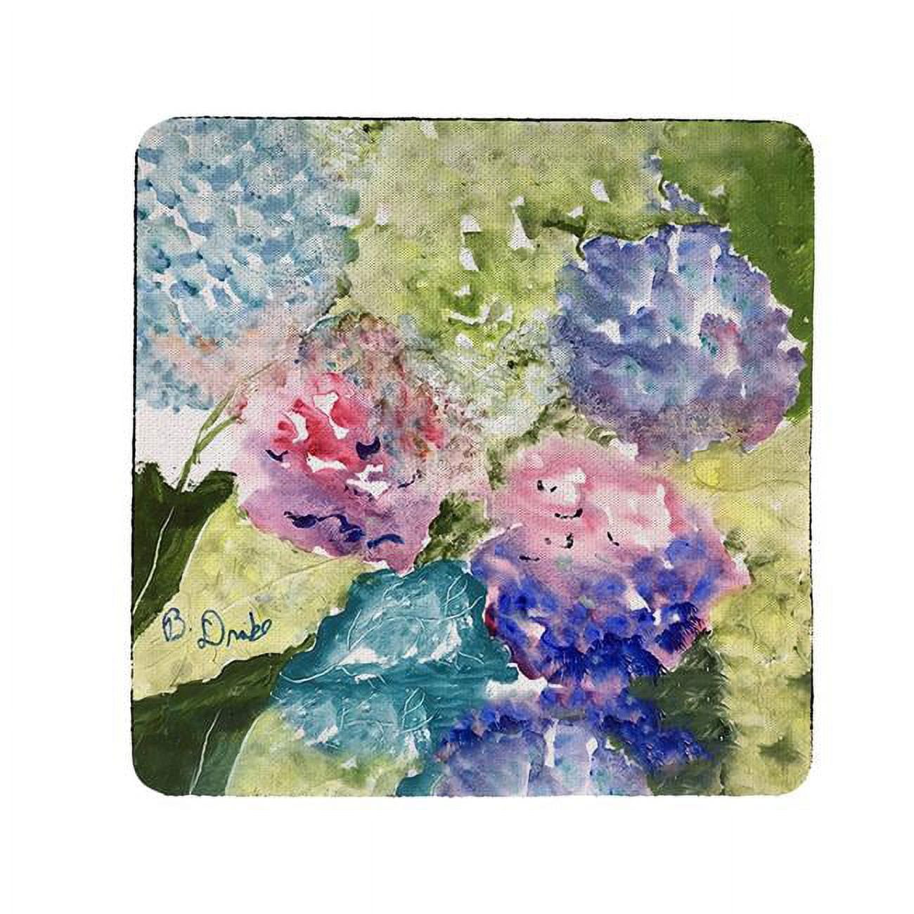 Picture of Betsy Drake CT1419 Pink & Purple Hydrangeas Coaster - Set of 4