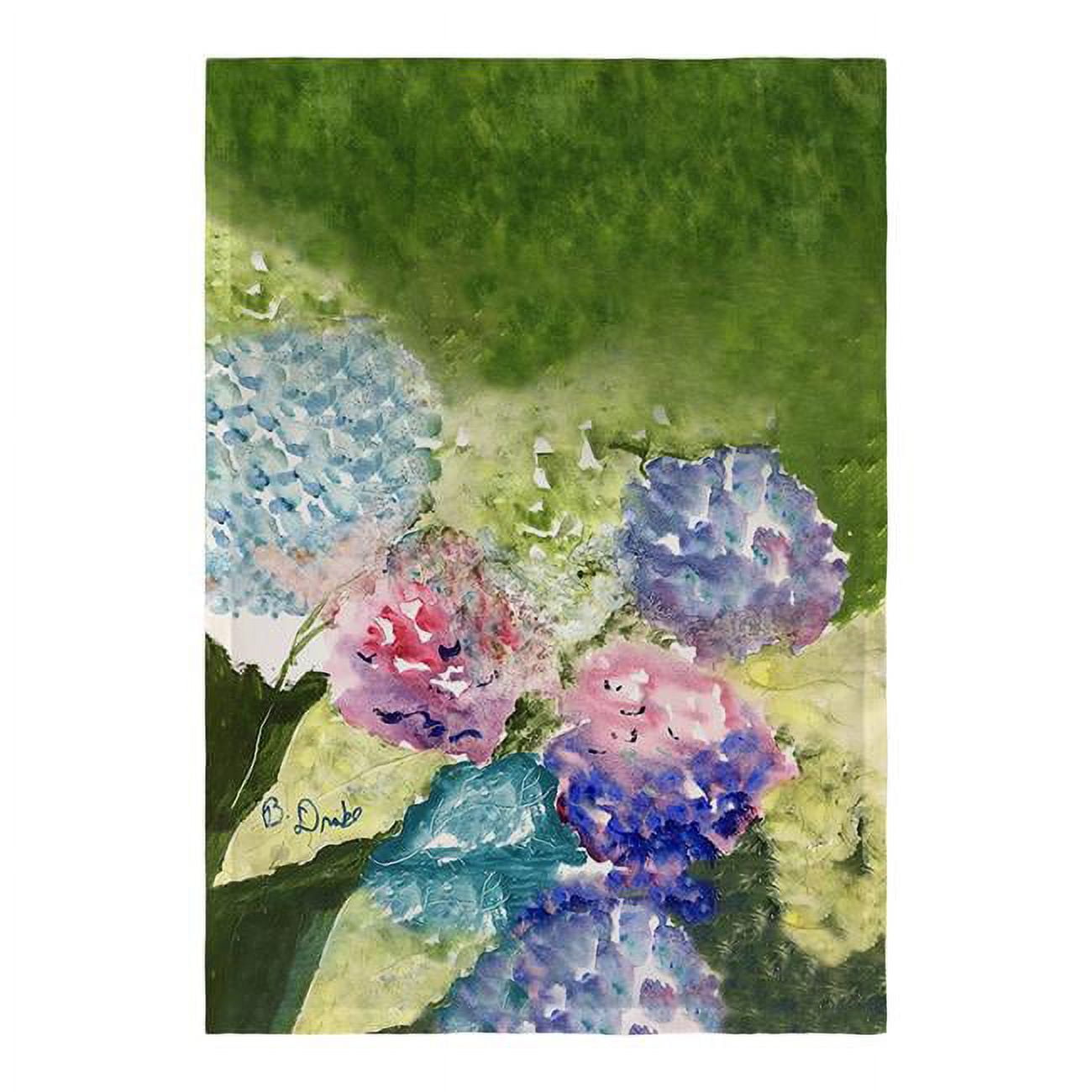 12.5 x 18 in. Pink & Purple Hydrangeas Flag
