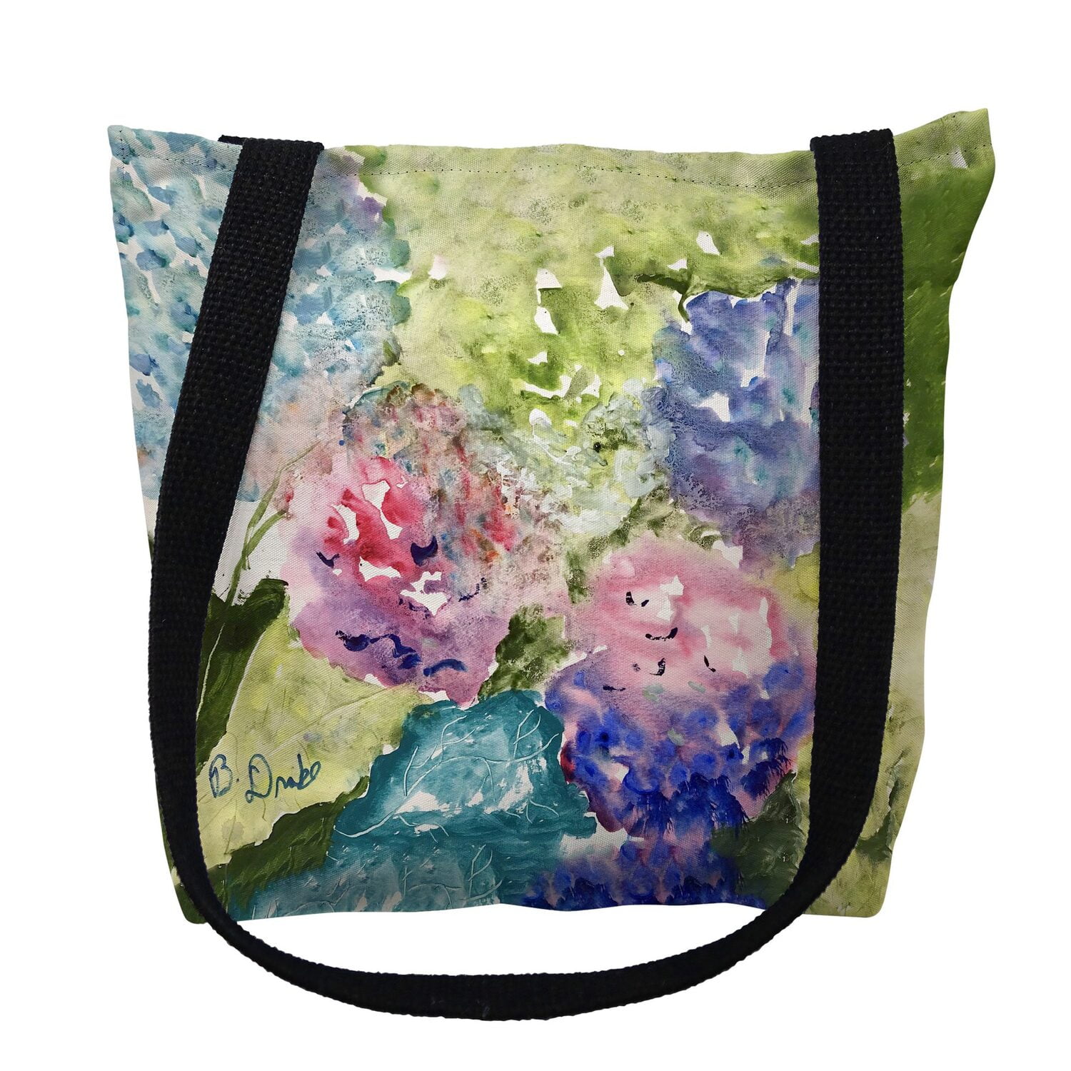 13 x 13 in. Pink & Purple Hydrangeas Tote Bag - Small