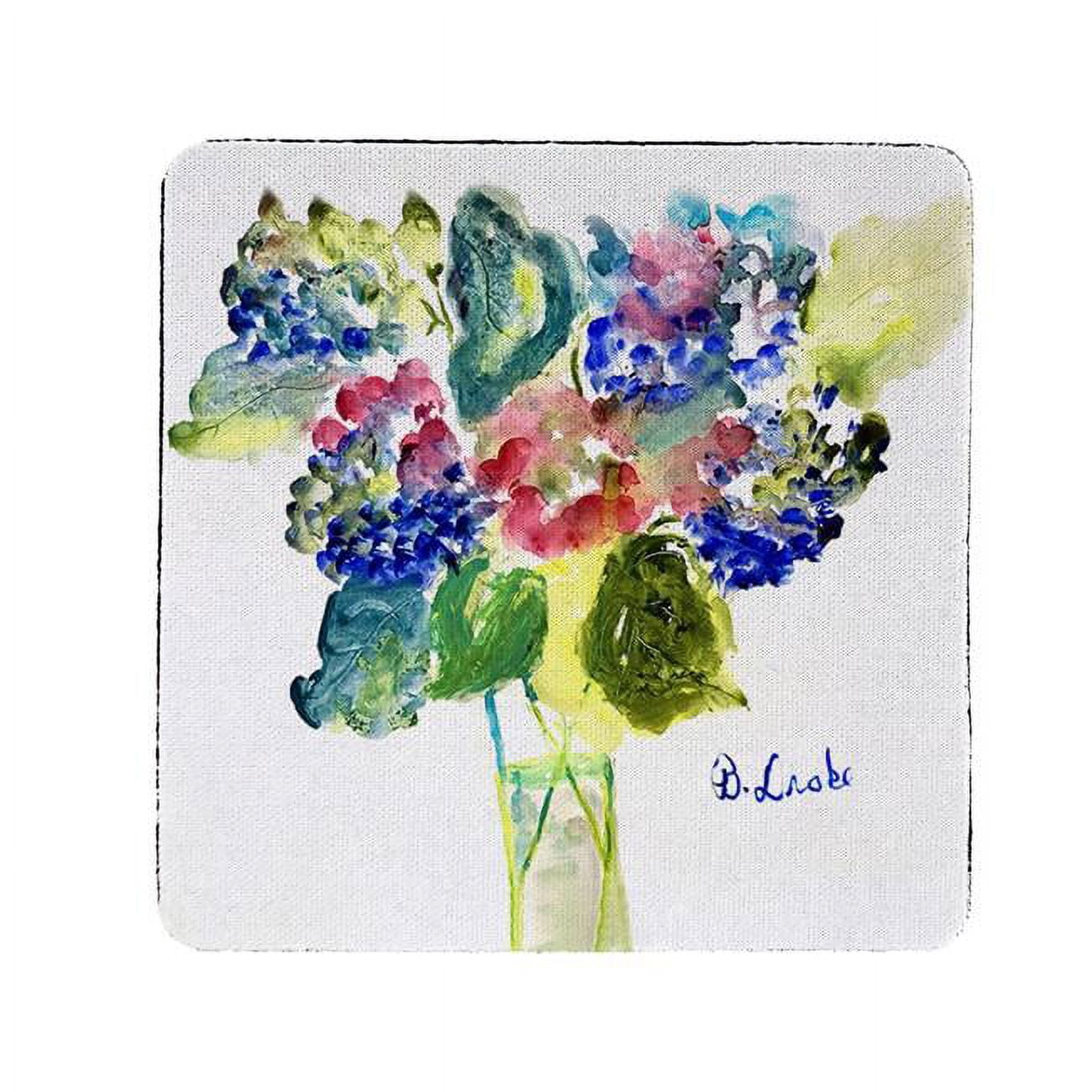 Picture of Betsy Drake CT1422 Vase of Hydrangeas Coaster - Set of 4