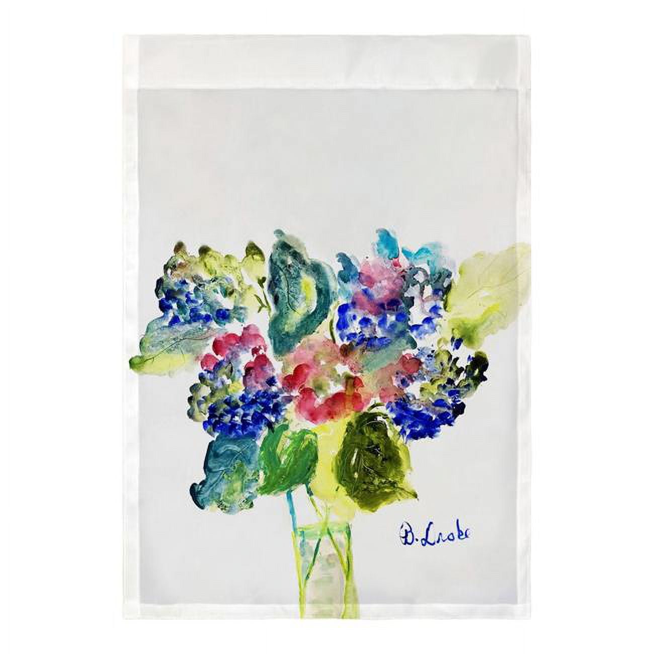 12.5 x 18 in. Vase of Hydrangeas Flag