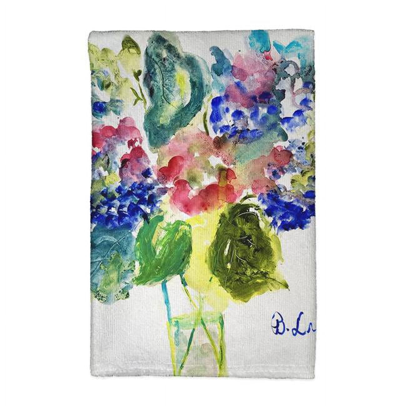 Picture of Betsy Drake KT1422 16 x 25 in. Vase of Hydrangeas Kitchen Towel