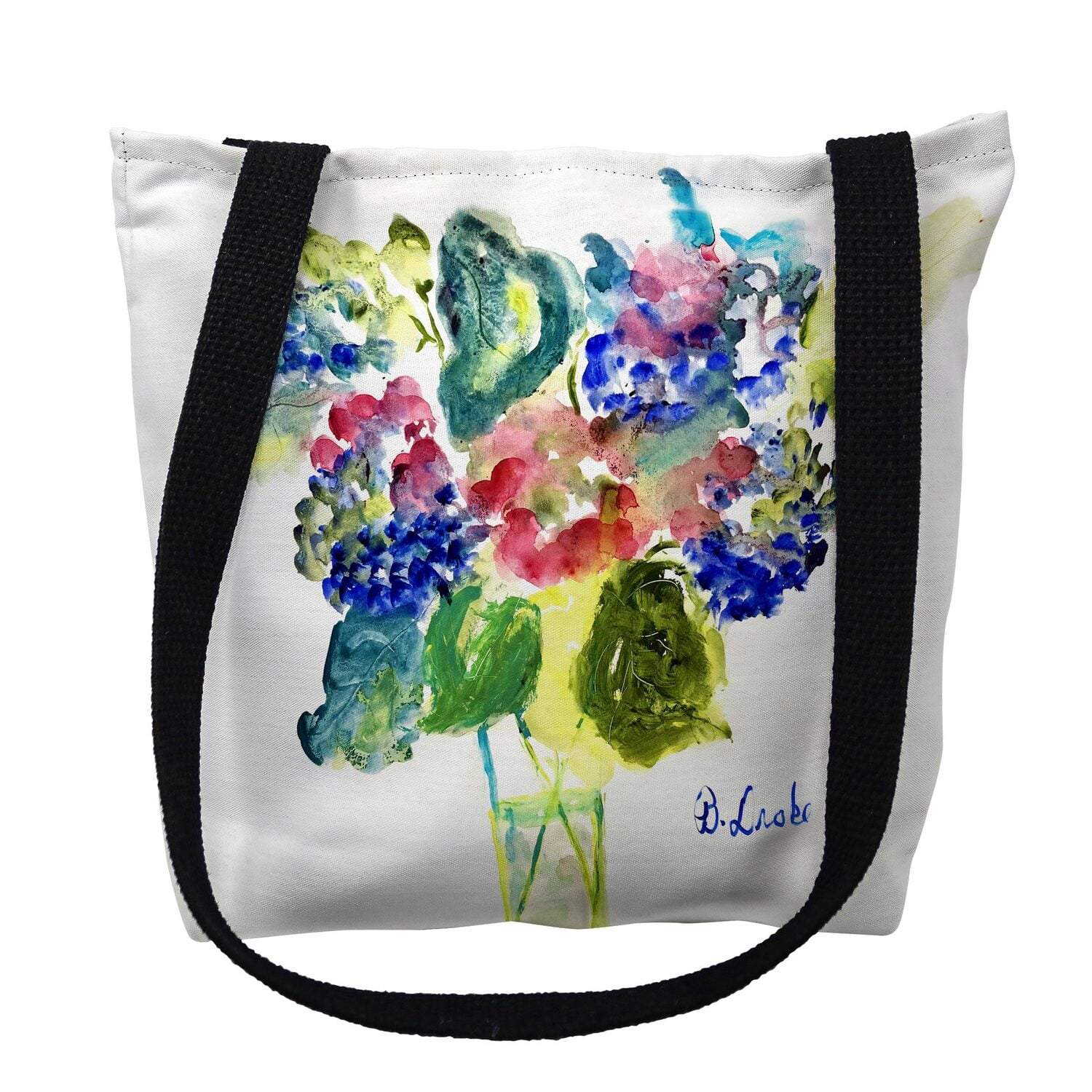 16 x 16 in. Vase of Hydrangeas Tote Bag - Medium