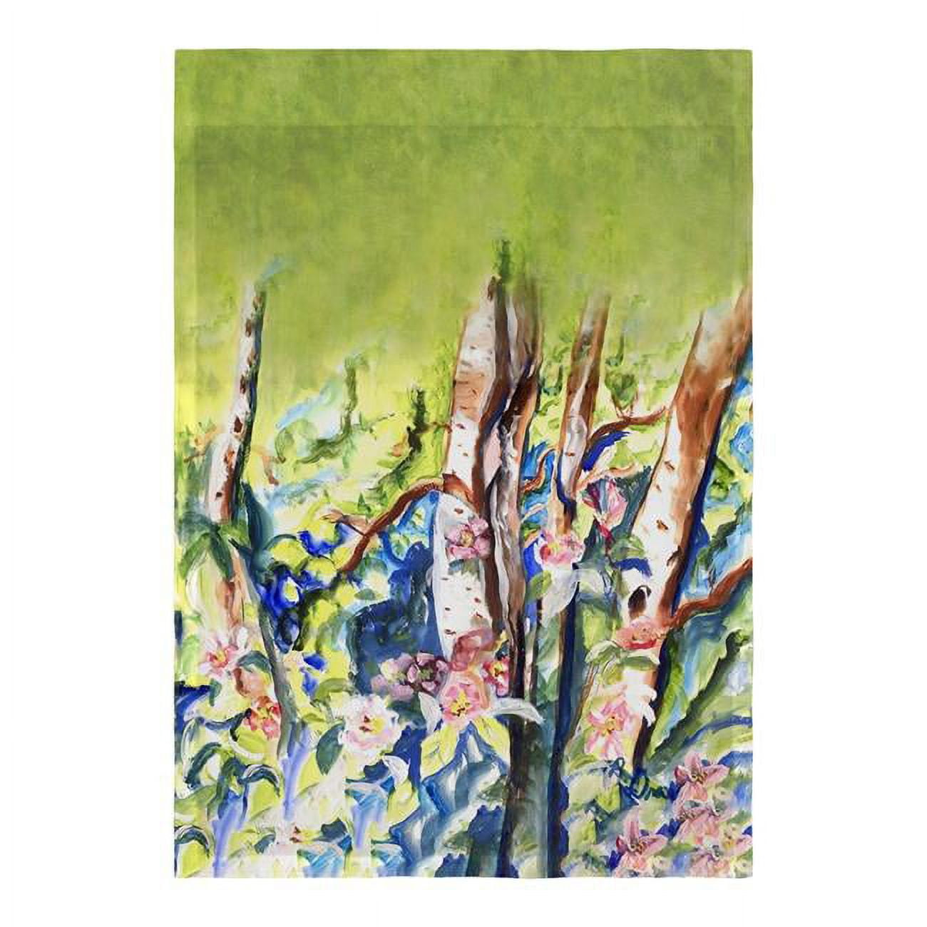 12.5 x 18 in. Birch Tree Wood Flag