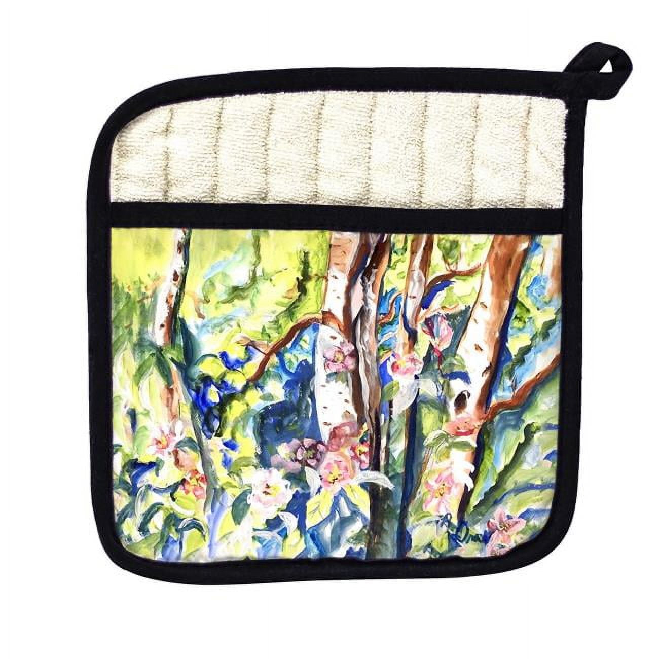 Picture of Betsy Drake PT1423 Birch Tree Wood Pot Holder