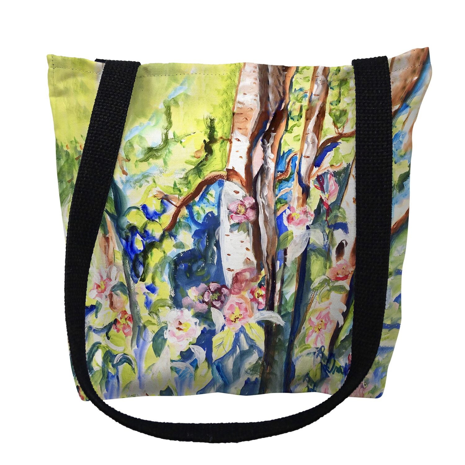 16 x 16 in. Birch Tree Wood Tote Bag - Medium