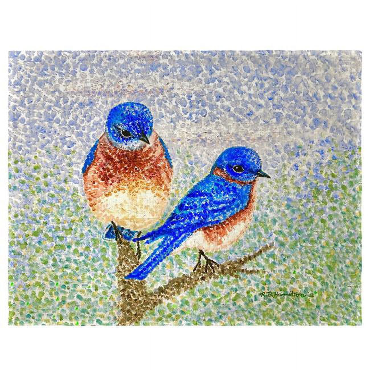 Picture of Betsy Drake PM1345 14 x 18 in. Two Blue Birds Place Mat - Set of 4
