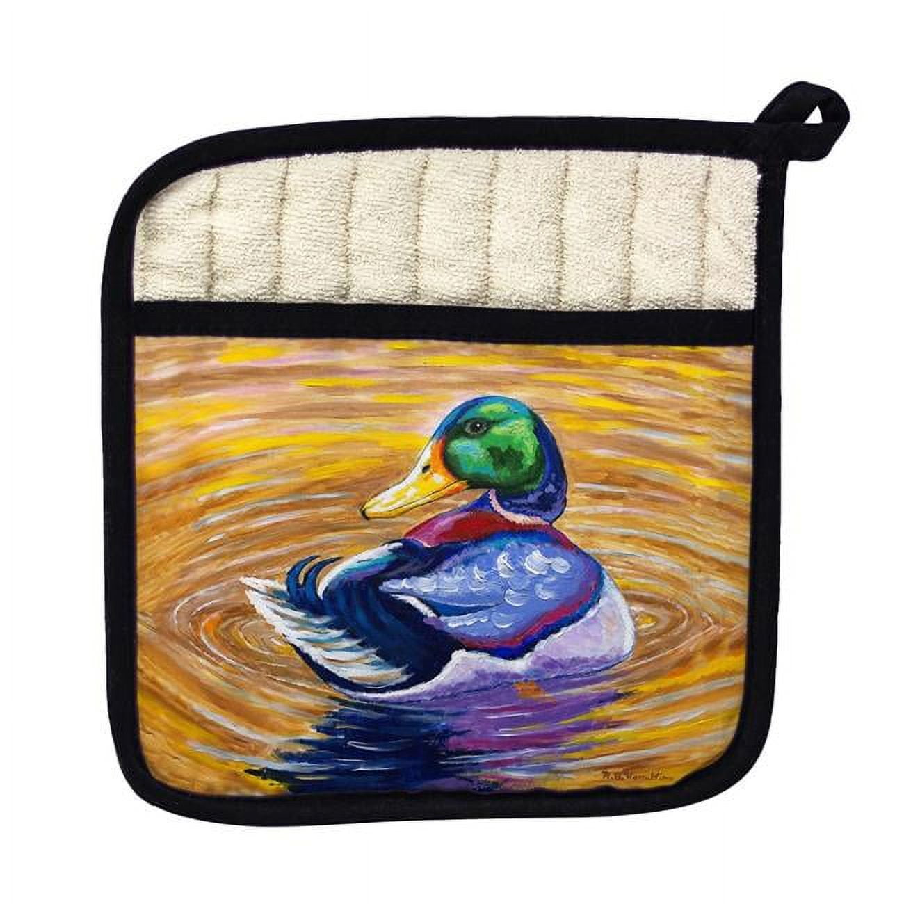 Picture of Betsy Drake PT1337 Duck Looking Pot Holder