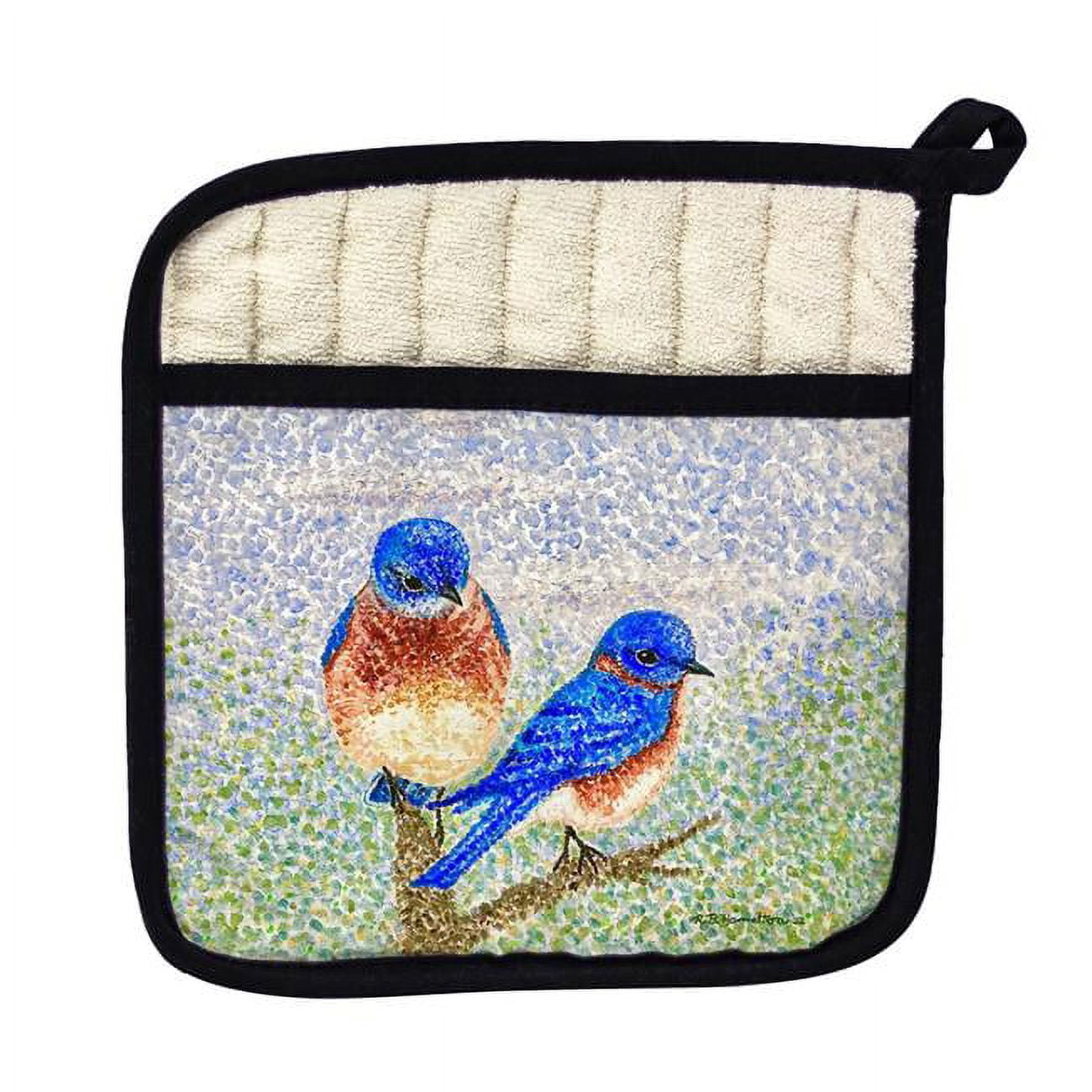 Picture of Betsy Drake PT1345 Two Blue Birds Pot Holder