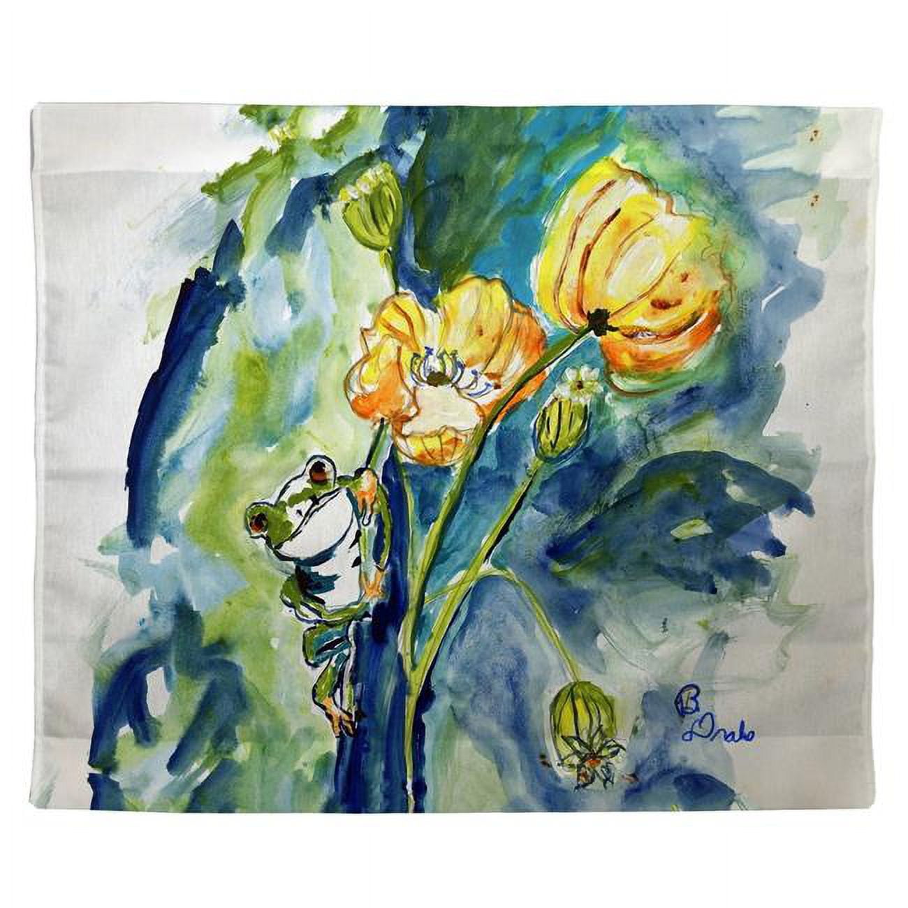 24 x 30 in. Frog & Flower Outdoor Wall Hanging