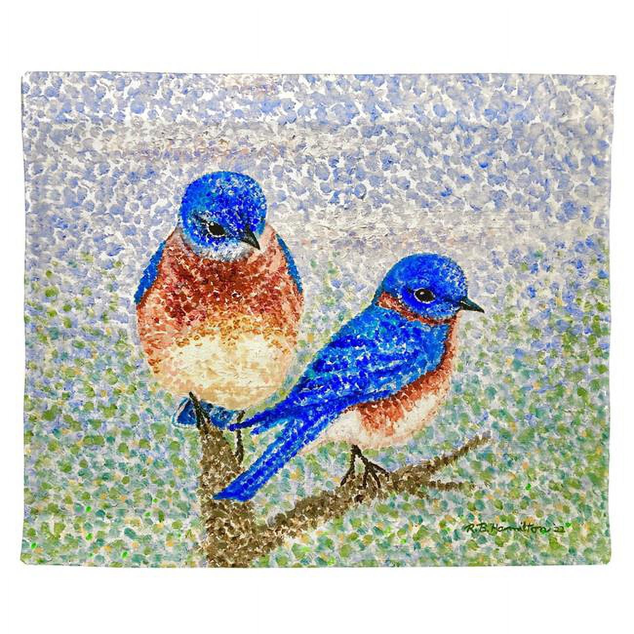 24 x 30 in. Two Blue Birds Outdoor Wall Hanging
