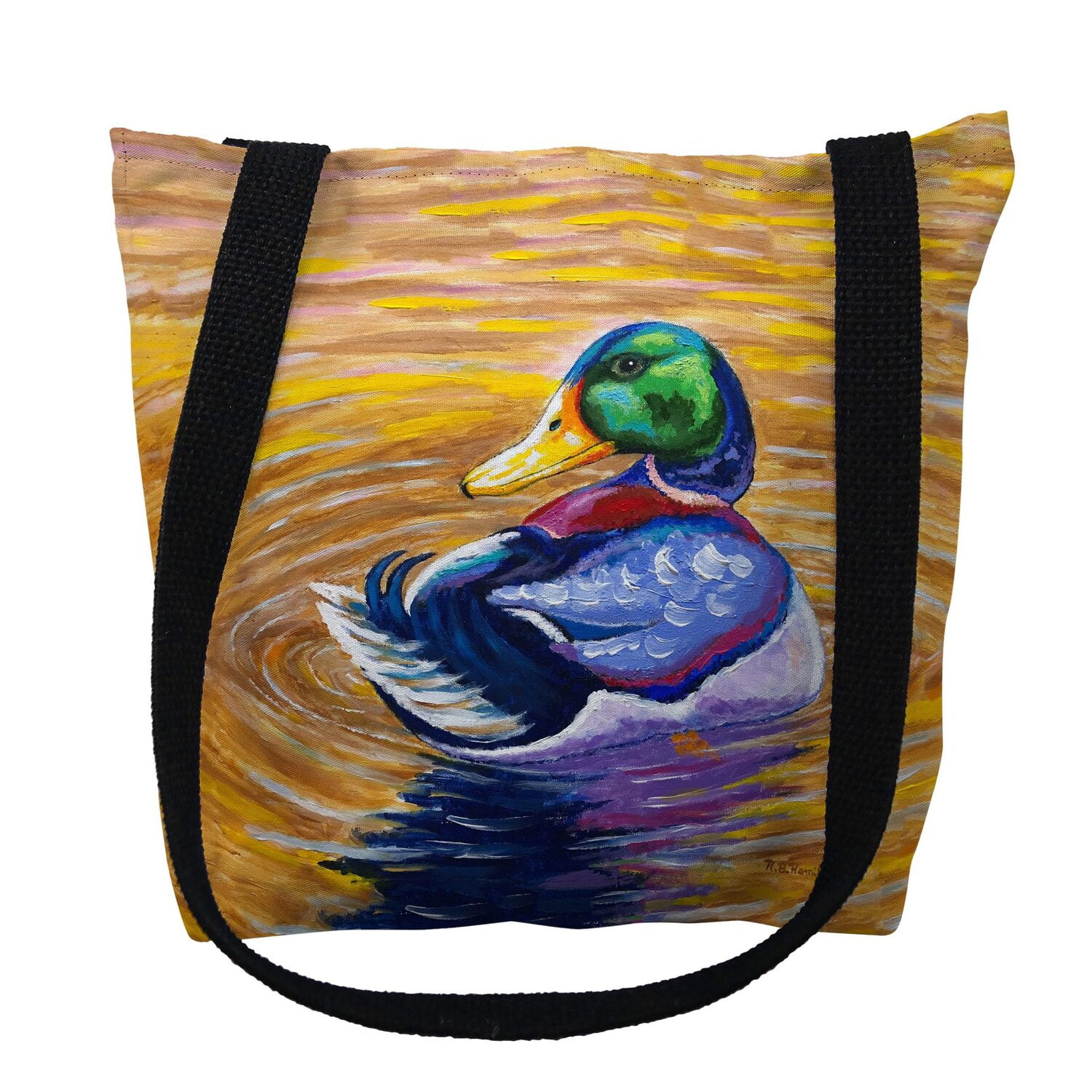 13 x 13 in. Duck Looking Tote Bag - Small