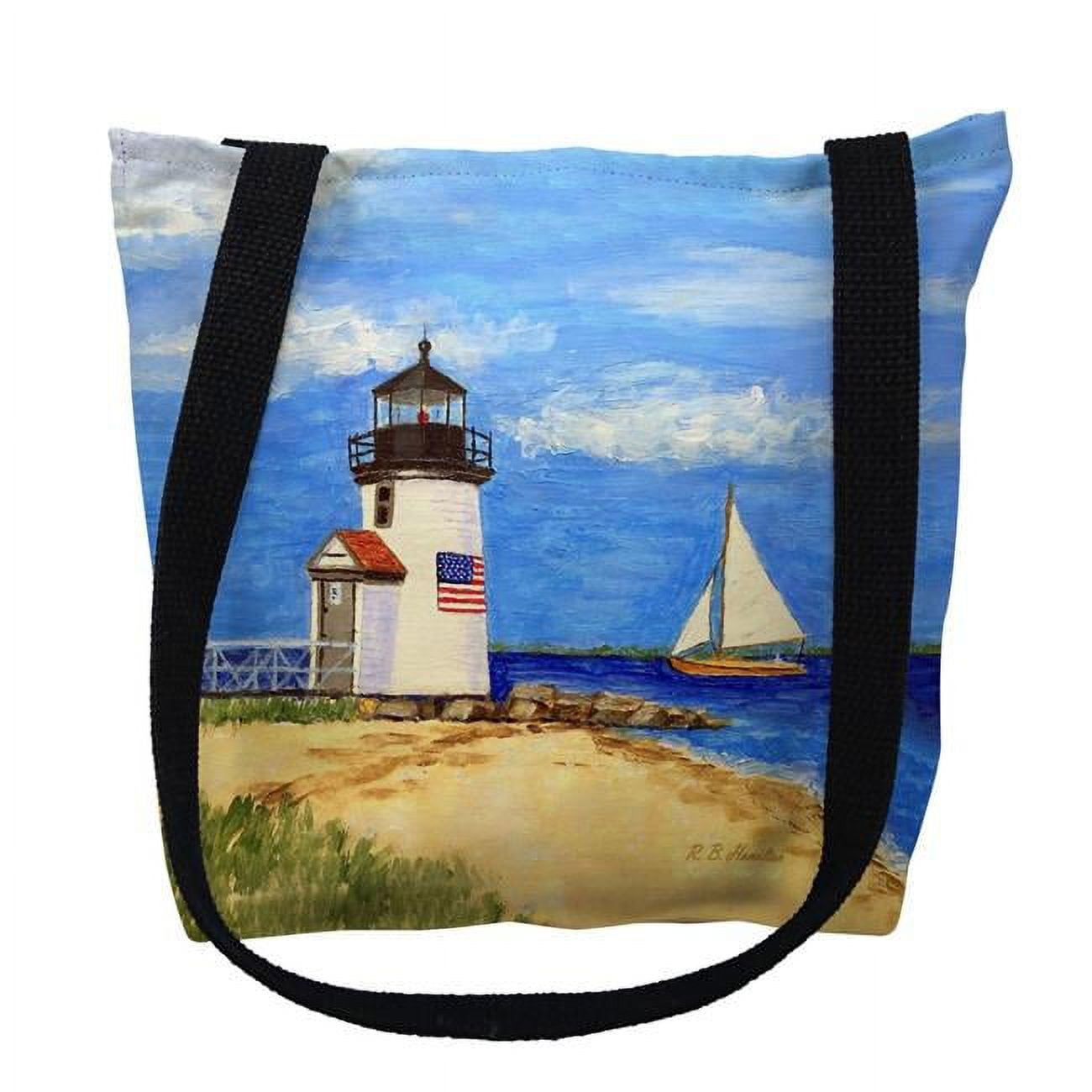 18 x 18 in. Brant Point Lighthouse, MA Tote Bag - Large