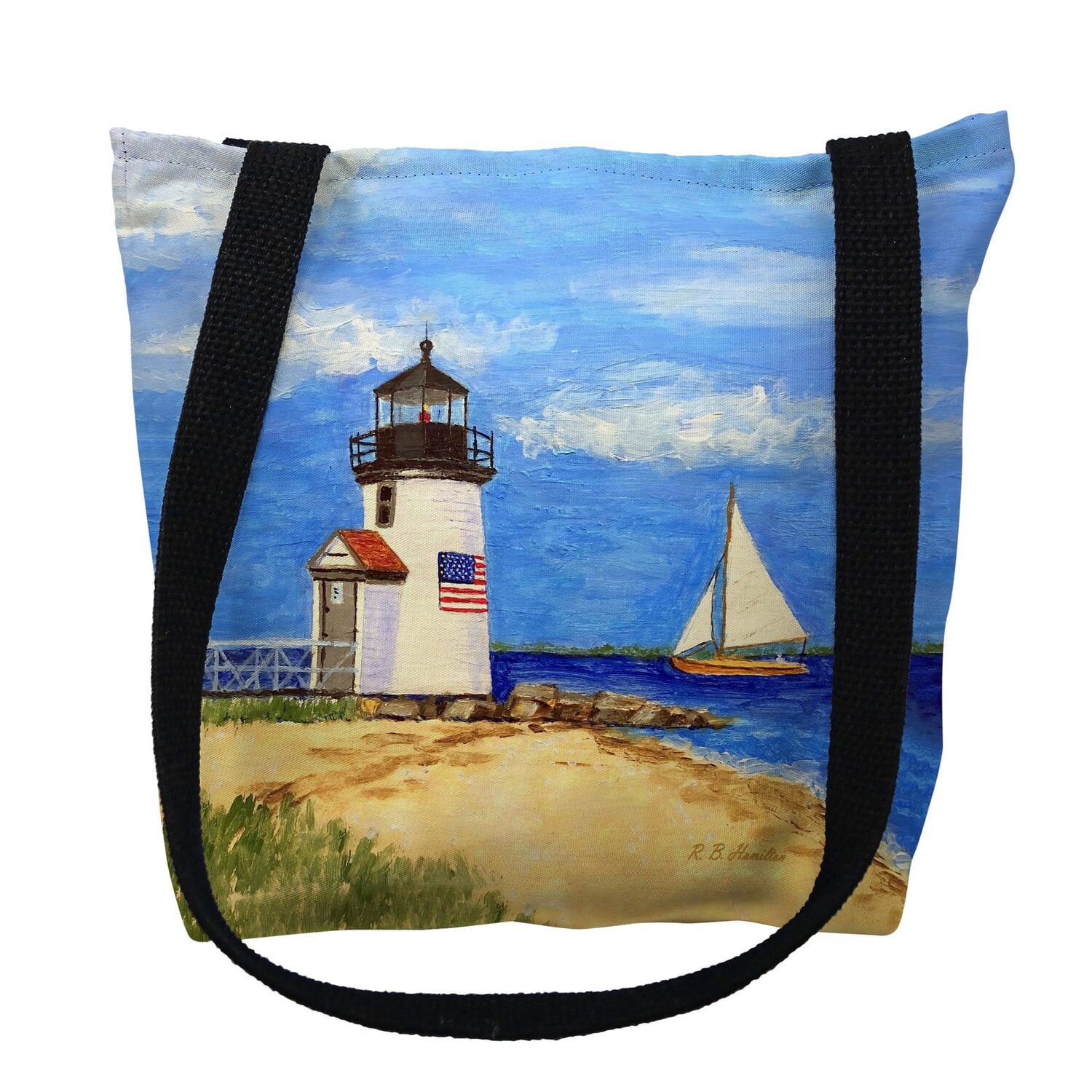13 x 13 in. Brant Point Lighthouse, MA Tote Bag - Small