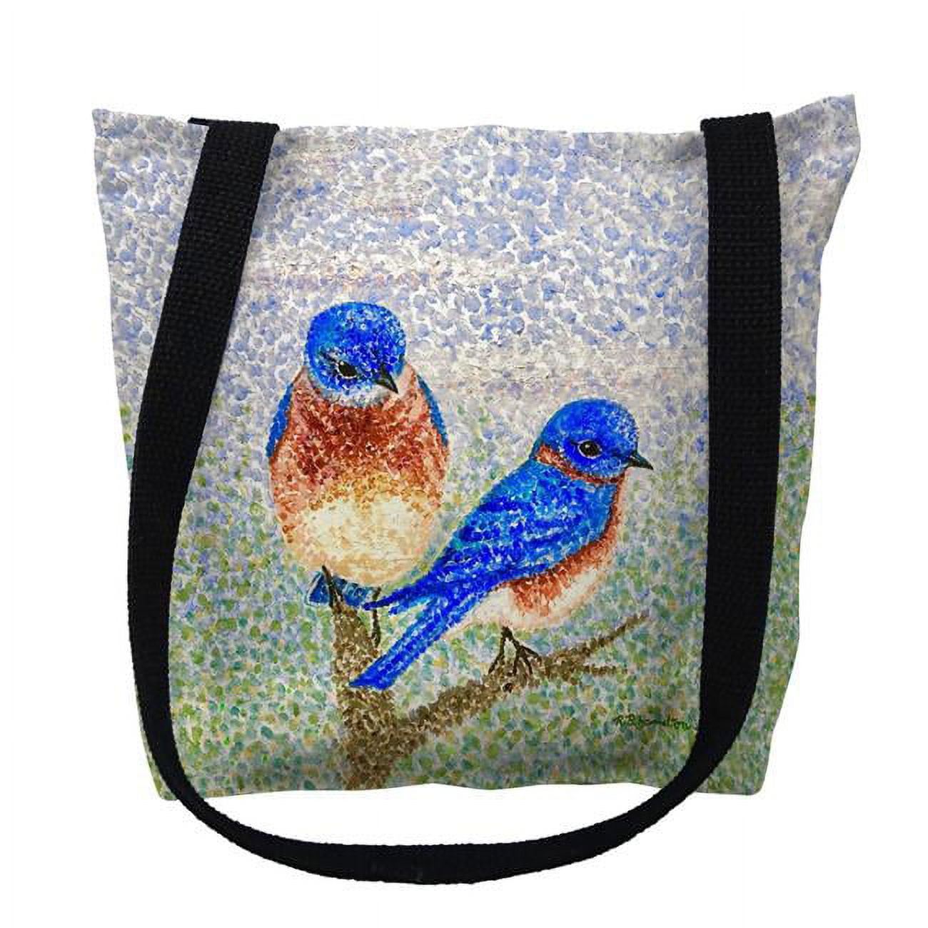 18 x 18 in. Two Blue Birds Tote Bag - Large