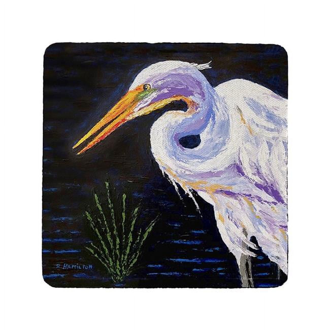 Picture of Betsy Drake CT1346 Palette Great Egret Coaster - Set of 4