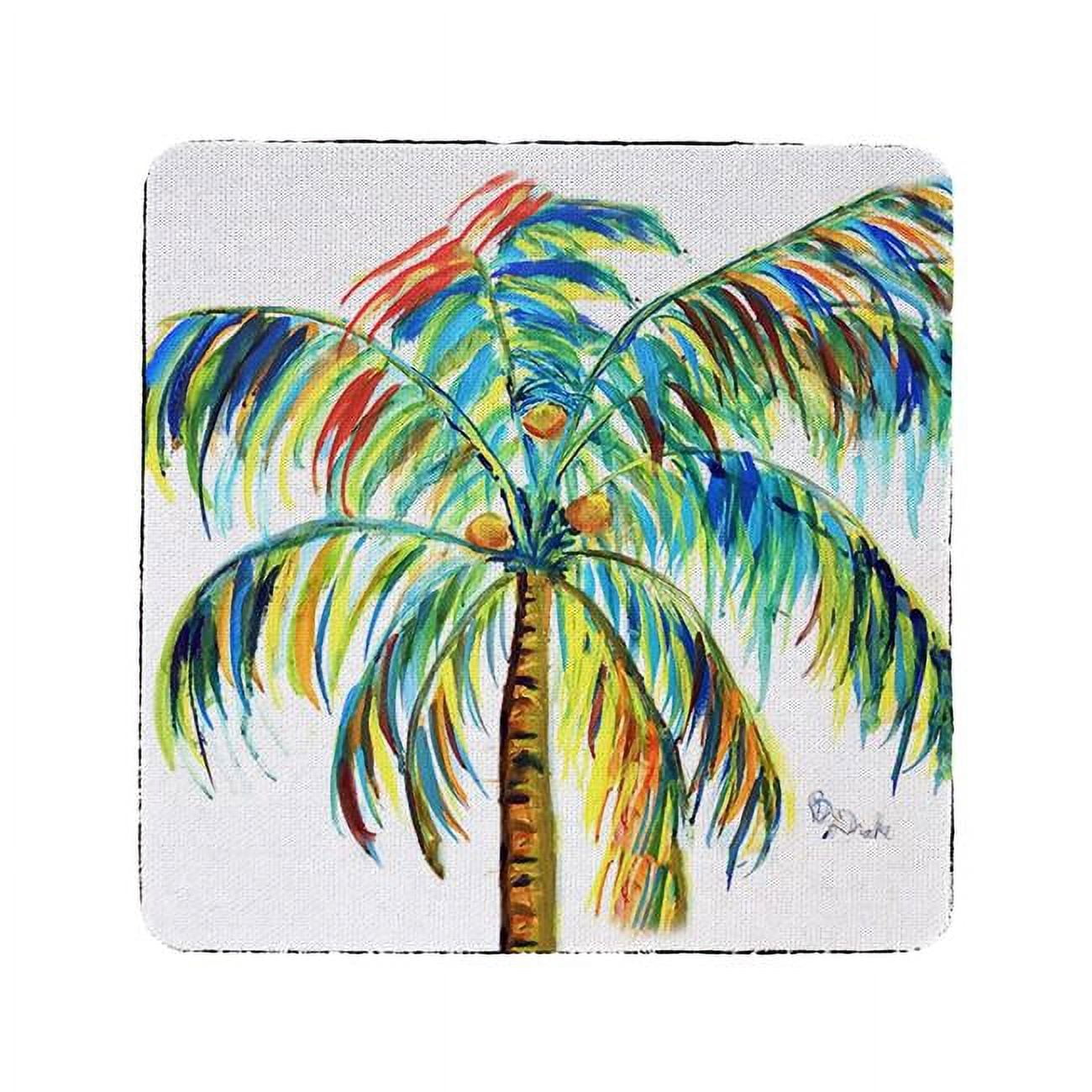 Picture of Betsy Drake CT1356 Multi-Color Palm Coaster - Set of 4