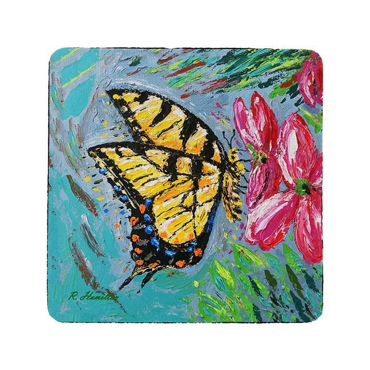 Picture of Betsy Drake CT1357 Palette Tiger Swallowtail Coaster - Set of 4
