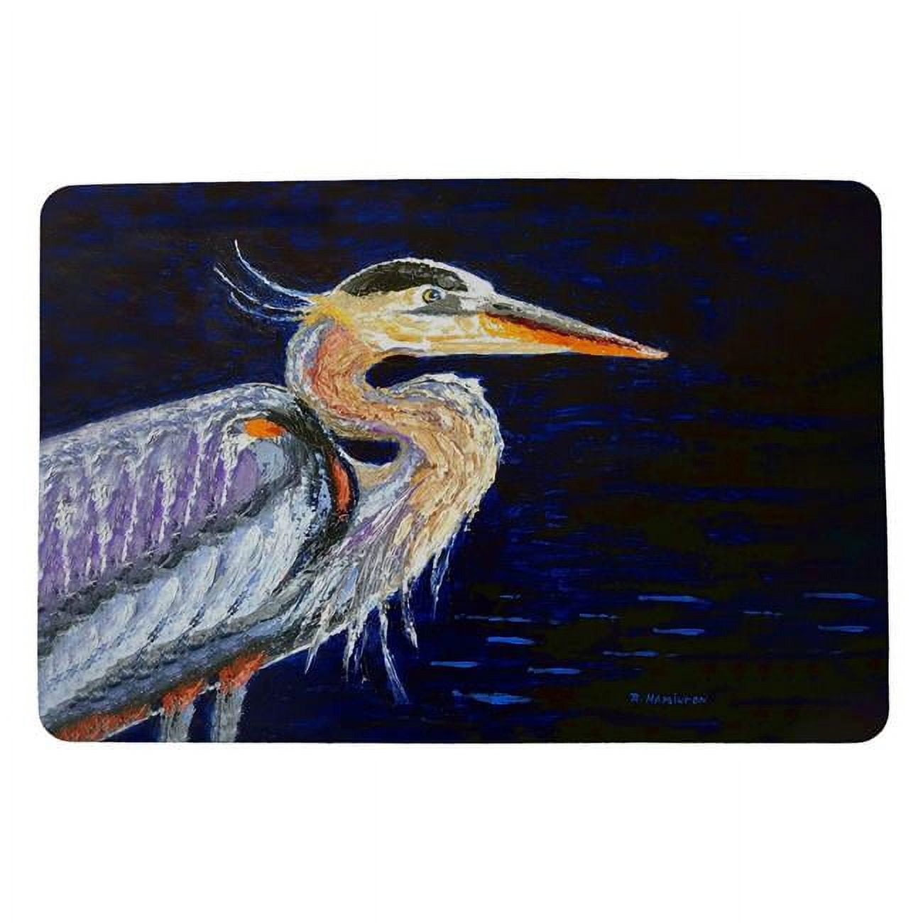 18 x 26 in. Palette Blue Heron Door Mat