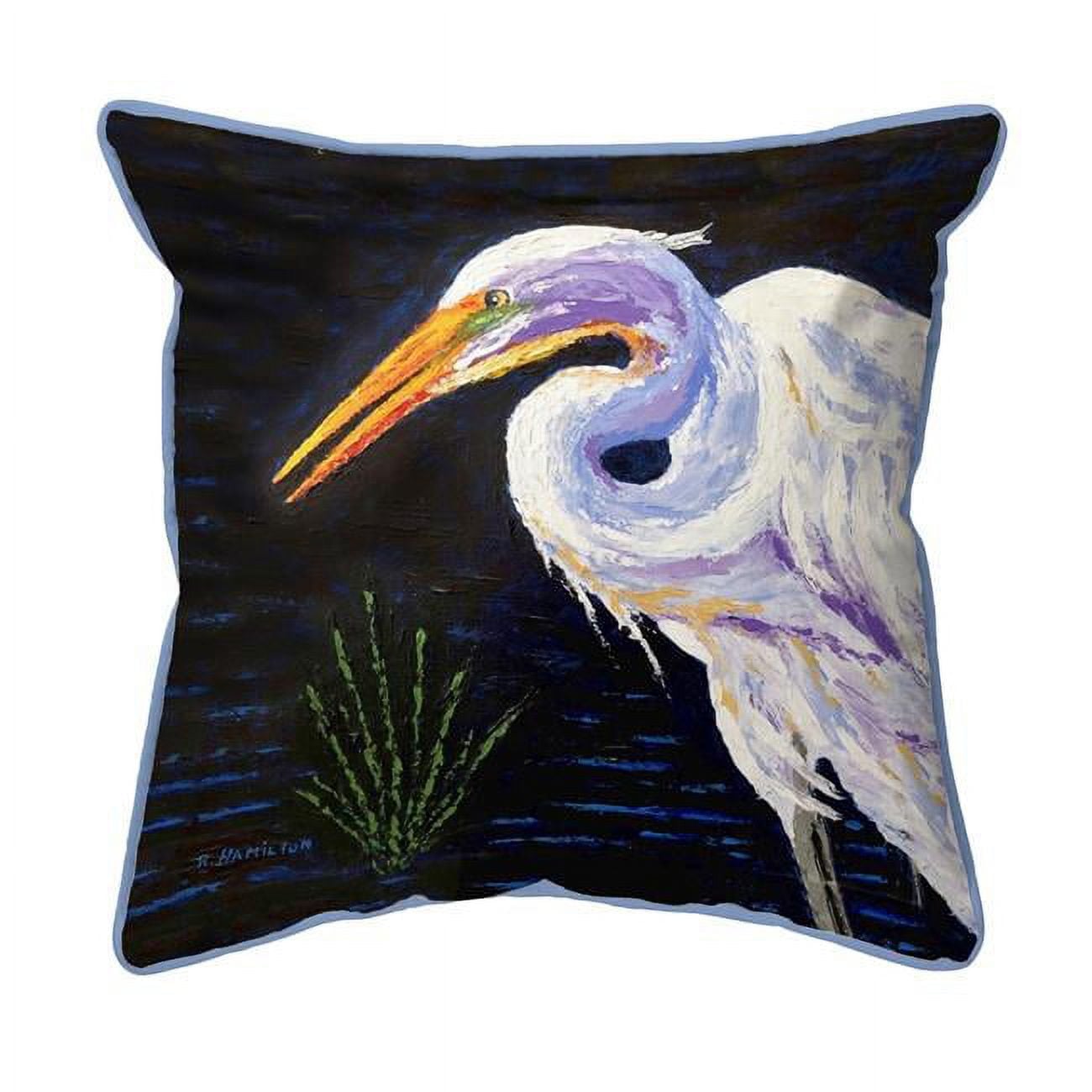 12 x 12 in. Palette Great Egret Indoor & Outdoor Pillow - Small